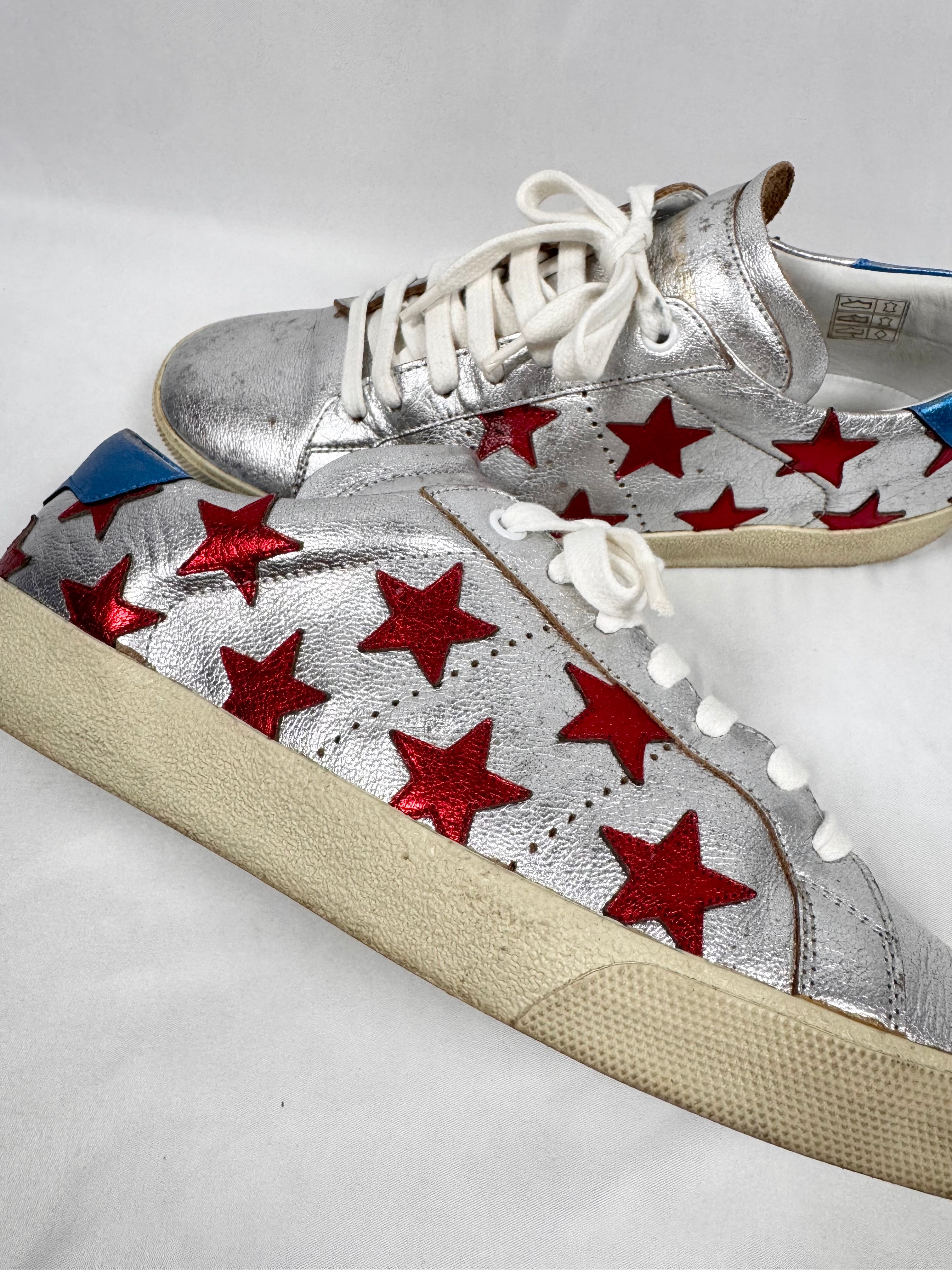 Saint Laurent SL/06 Court Classic Silver “Stars” Low