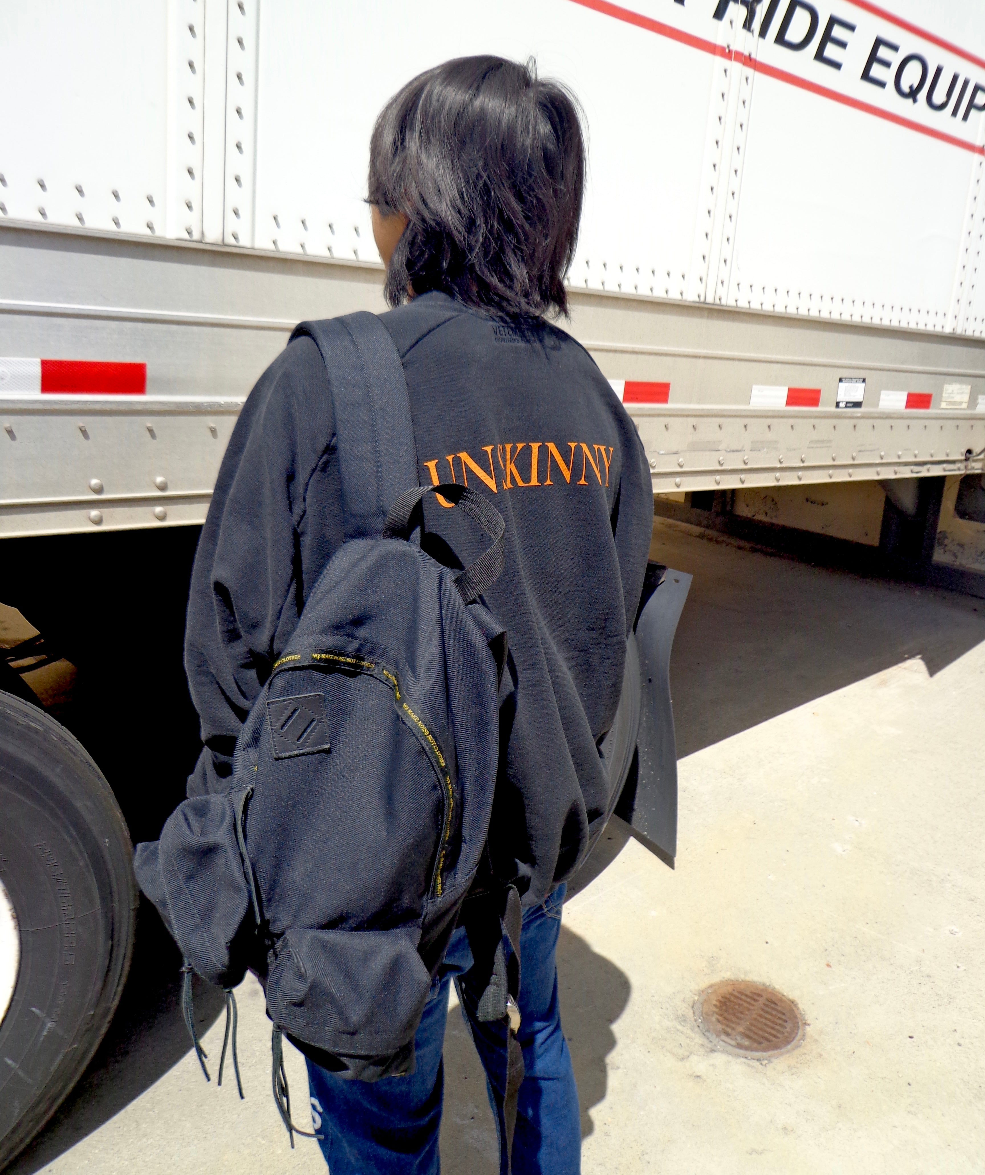 Undercover ‘Make Noise Not Clothes’ Black Canvas Backpack