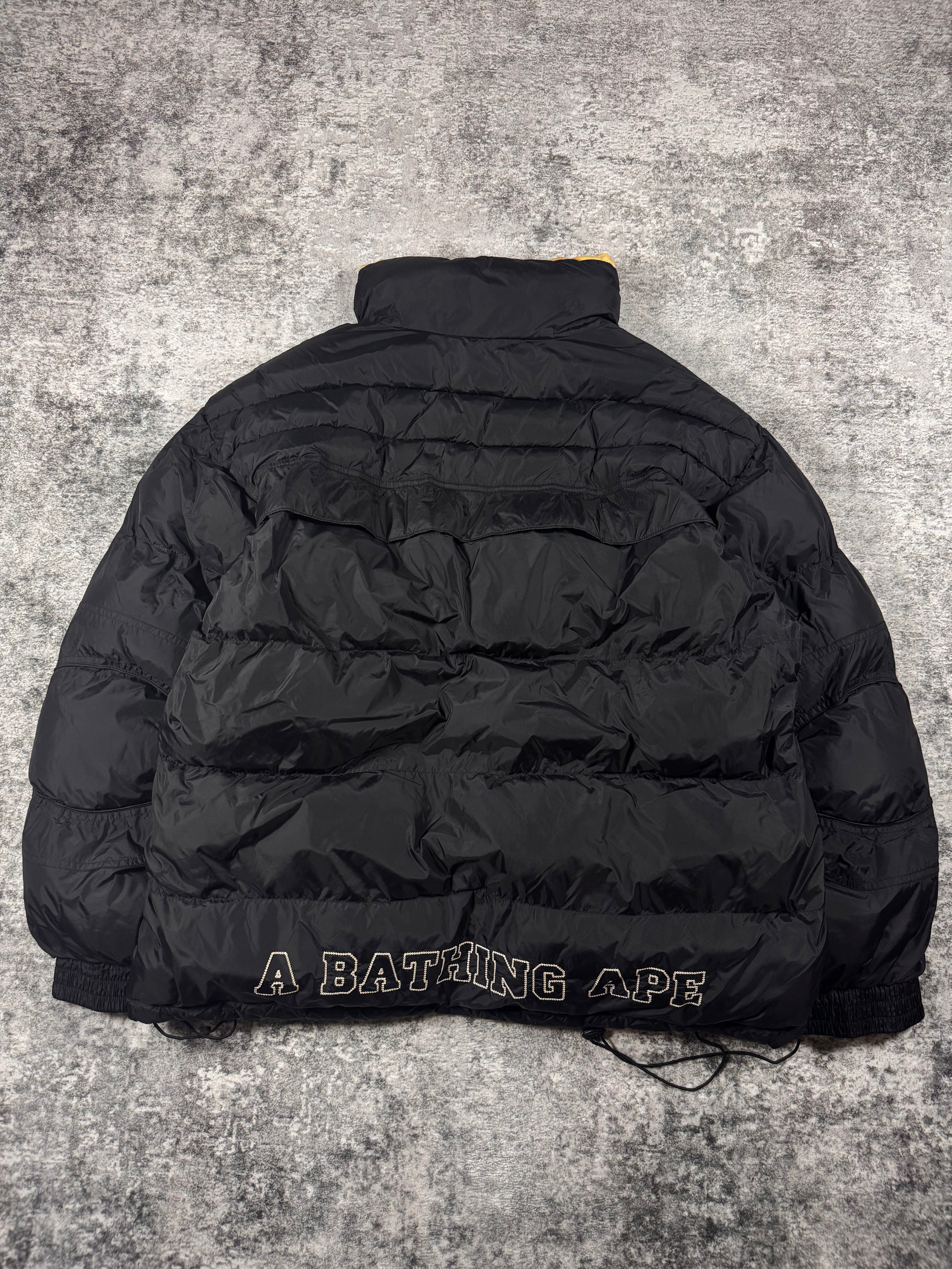 1990s A Bathing Ape Reversible Embroidery Logo Puffer Jacket