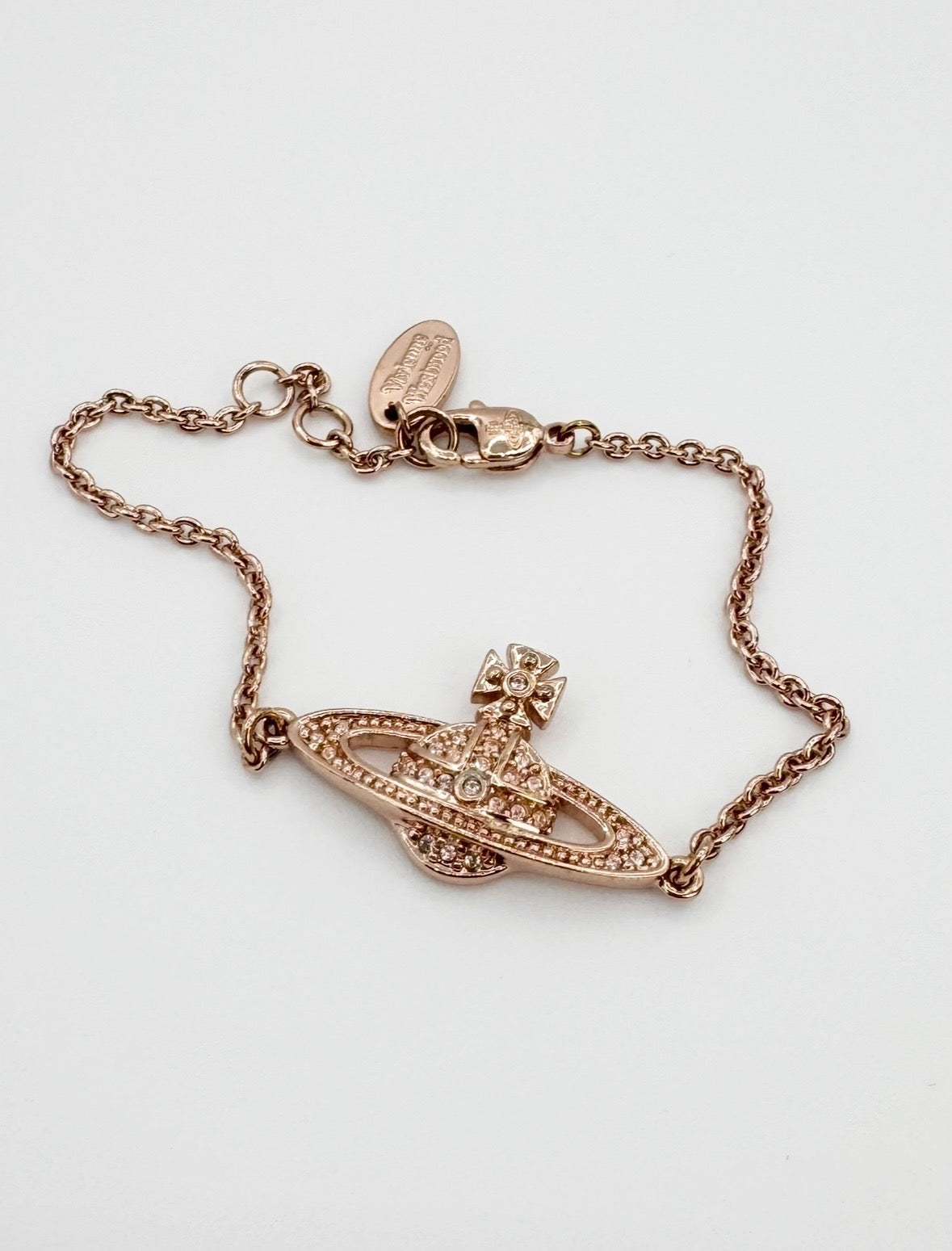 Vivienne Westwood Rose Gold ‘Saturn Orb’ Bracelet