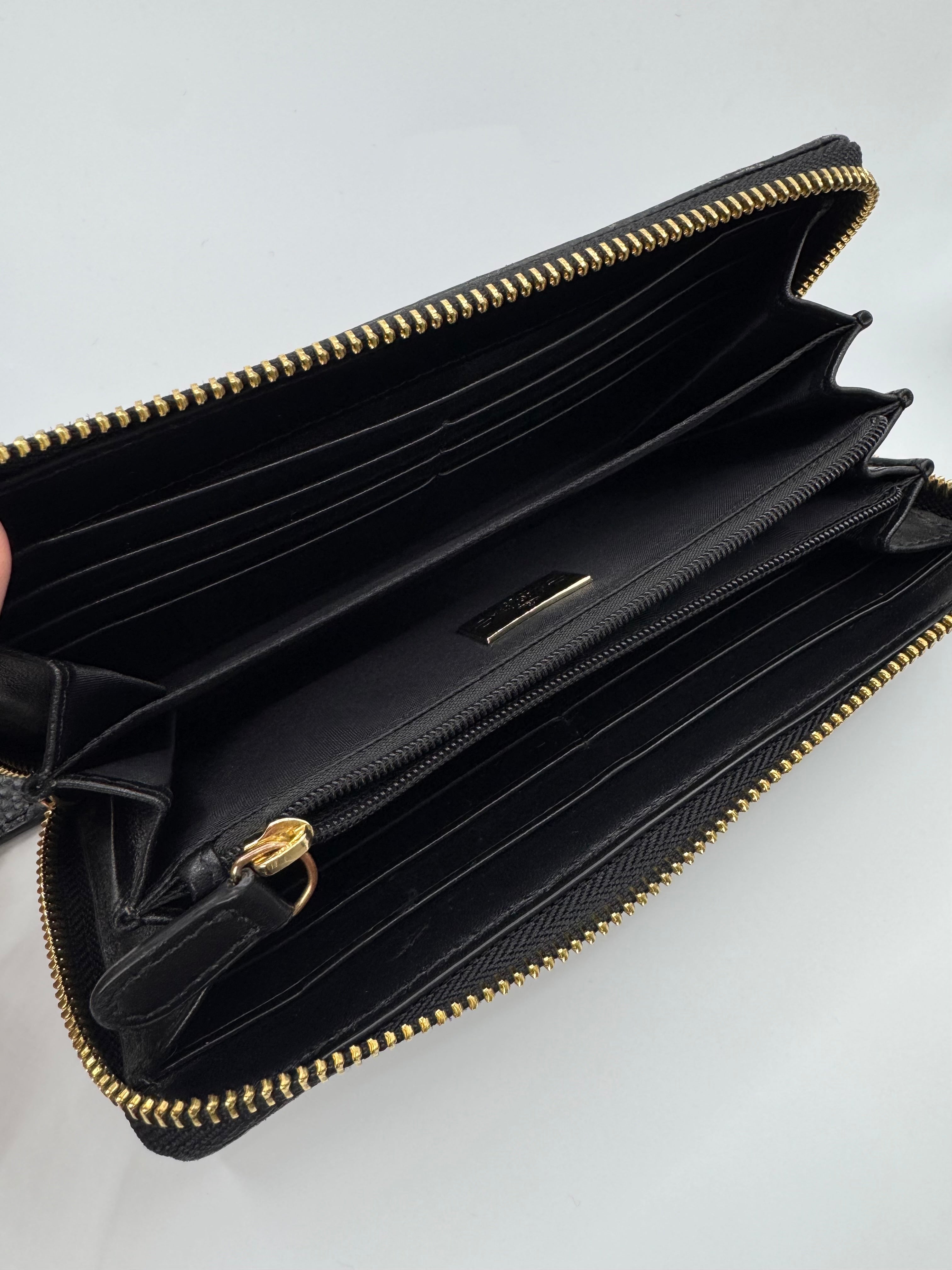 Vivienne Westwood Orb Logo Black Leather Wallet