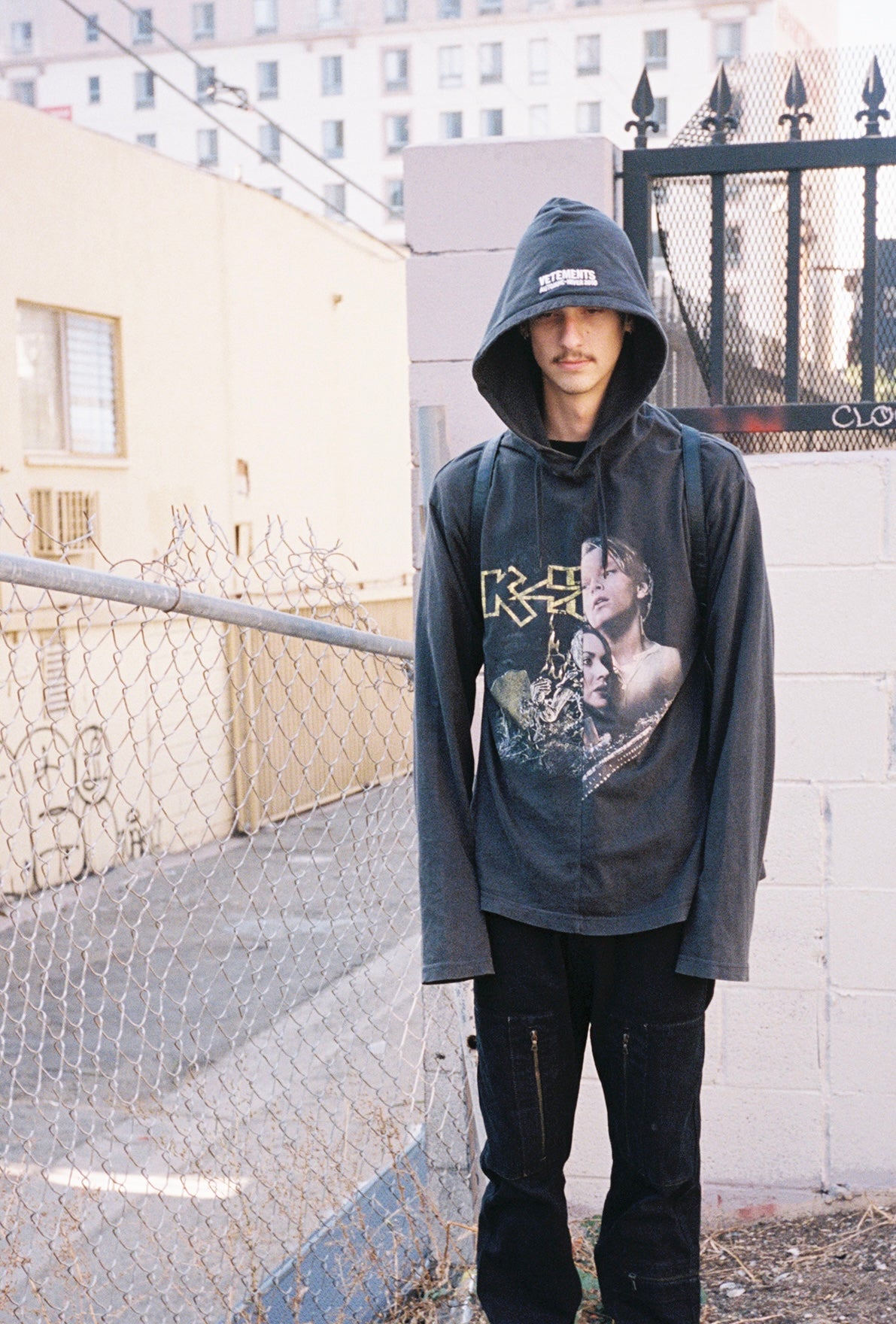 FW17 Vetements ‘K-Hole/Titanic’ Split Oversized Hoodie