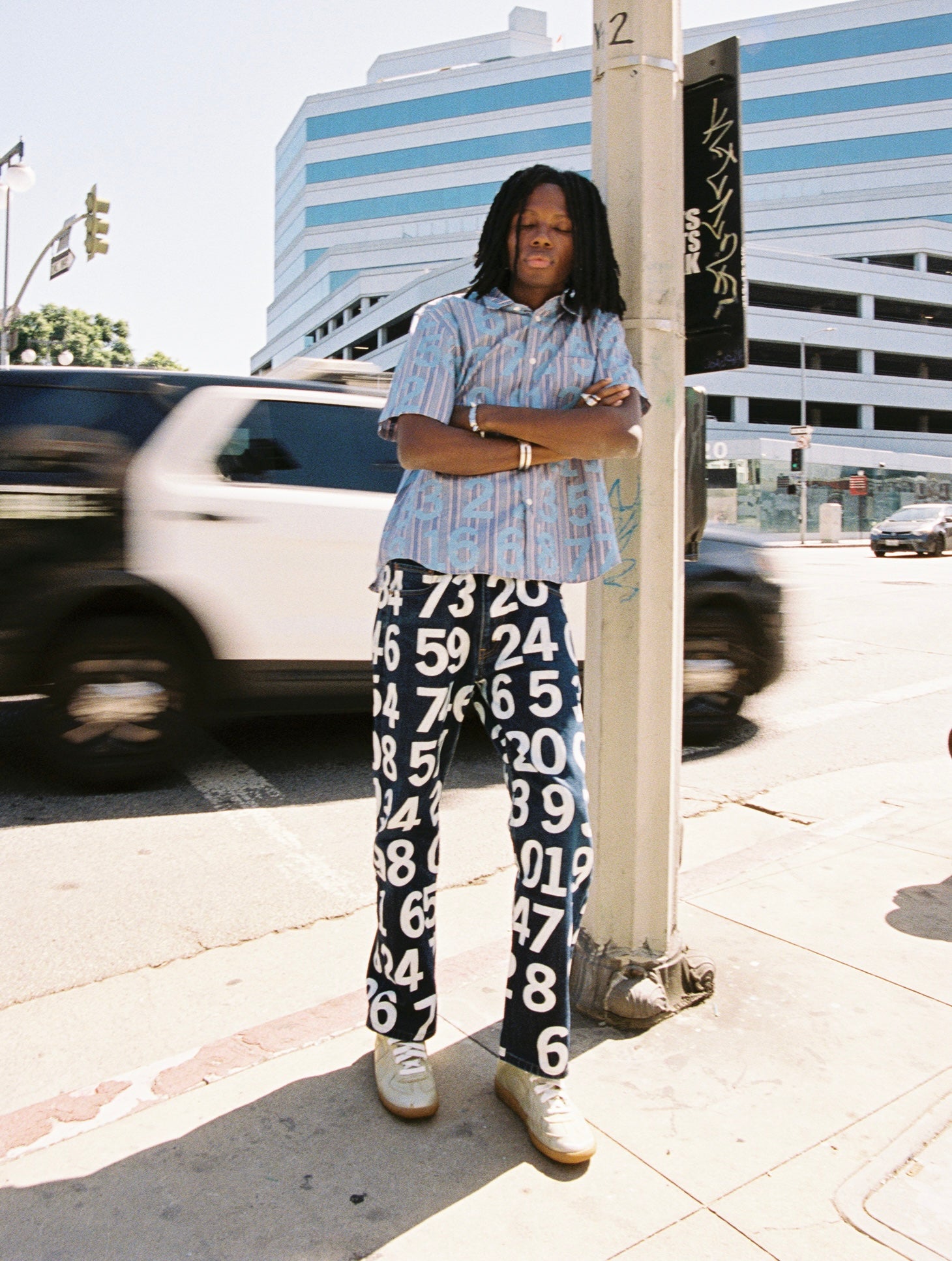 SS03 Junya Watanabe ‘Numbers’ Hand-Paint Indigo Denim