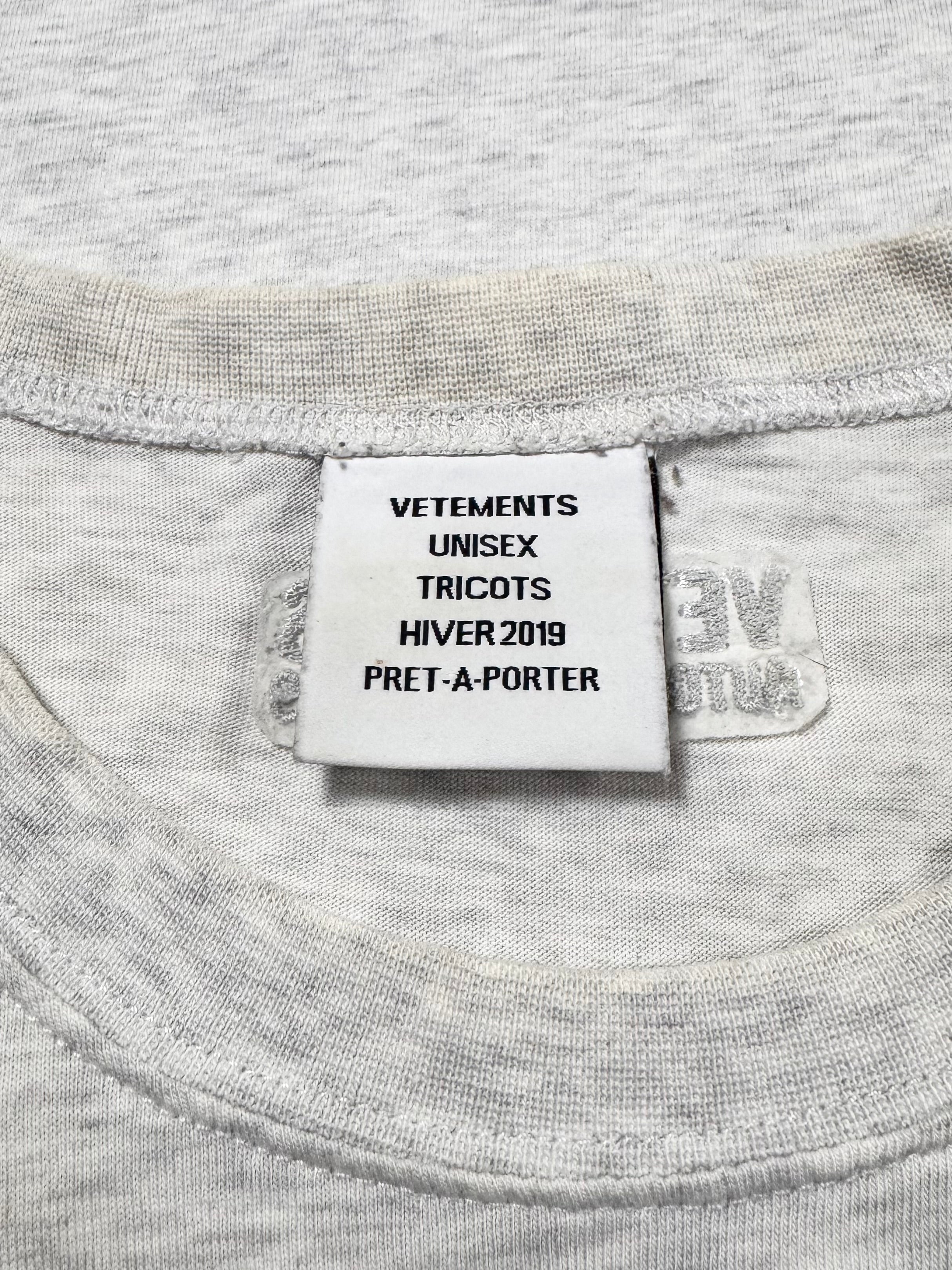 AW18 Vetements ‘Hi I Don’t Care Thanks’ Tourist T shirt