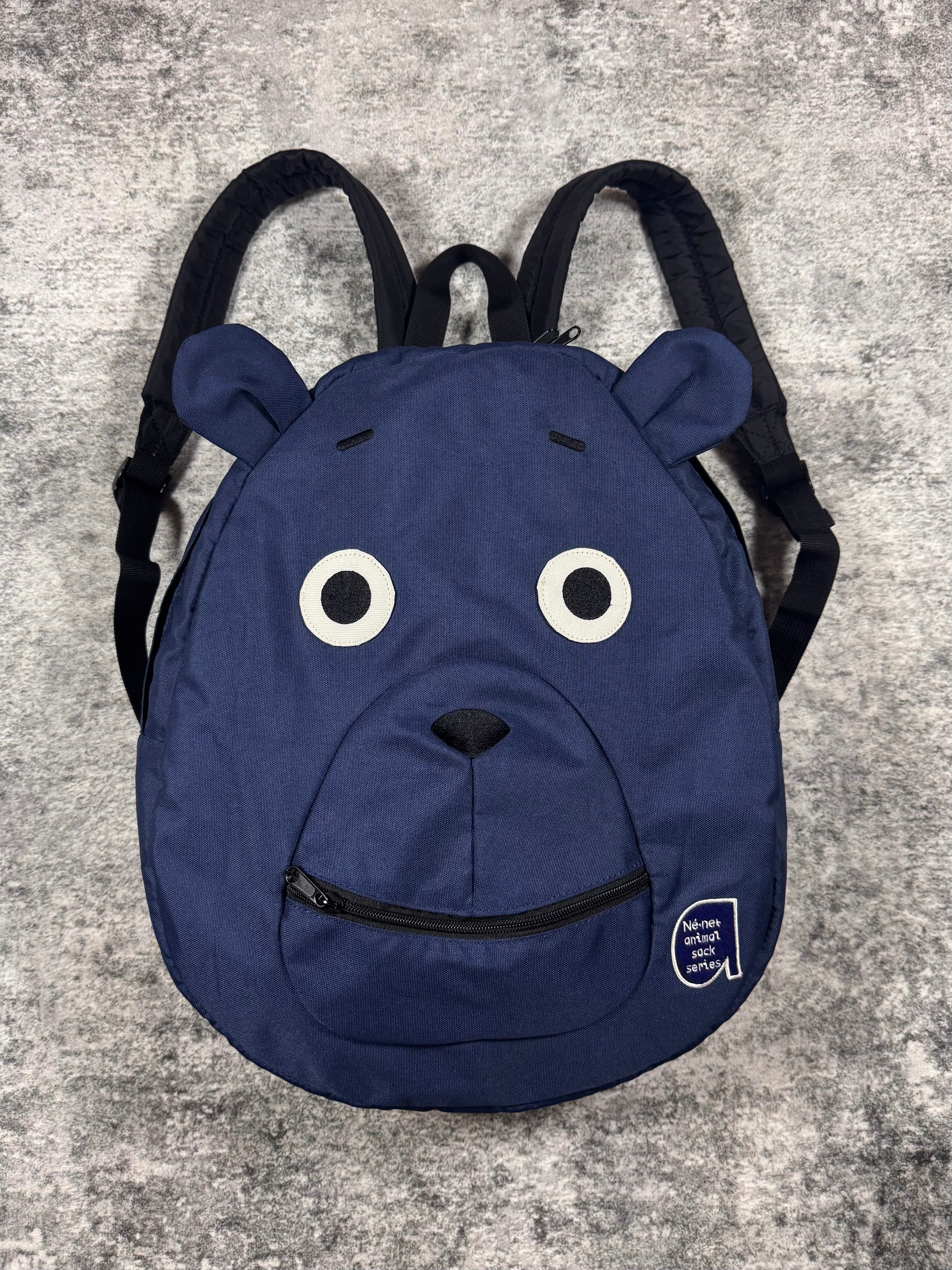 FW14 Ne-Net ‘Animal Sack Series’ Navy Bear Backpack