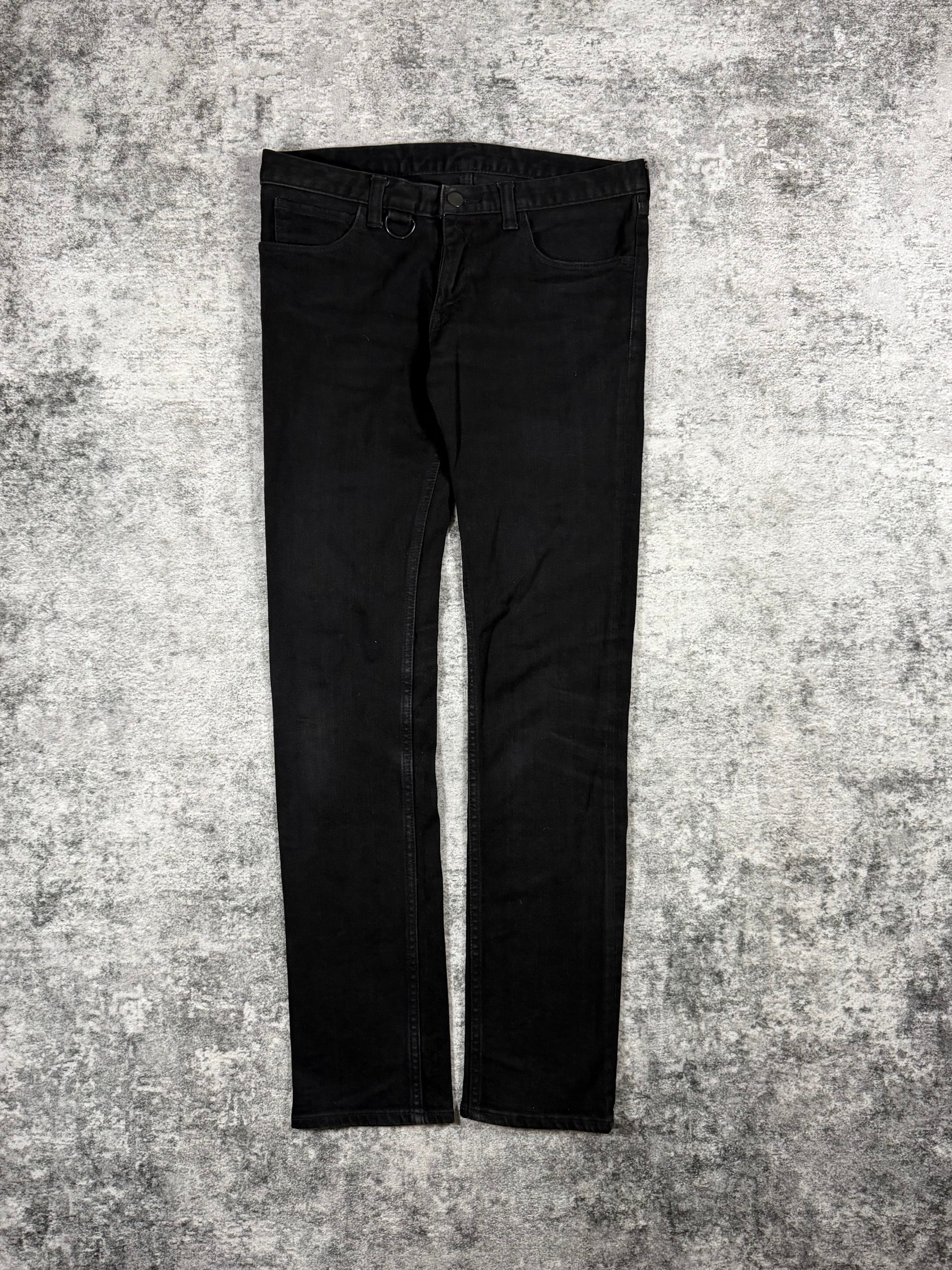 SS05 Number (N)ine “Nightcrawler” D-Ring Black Pain Denim