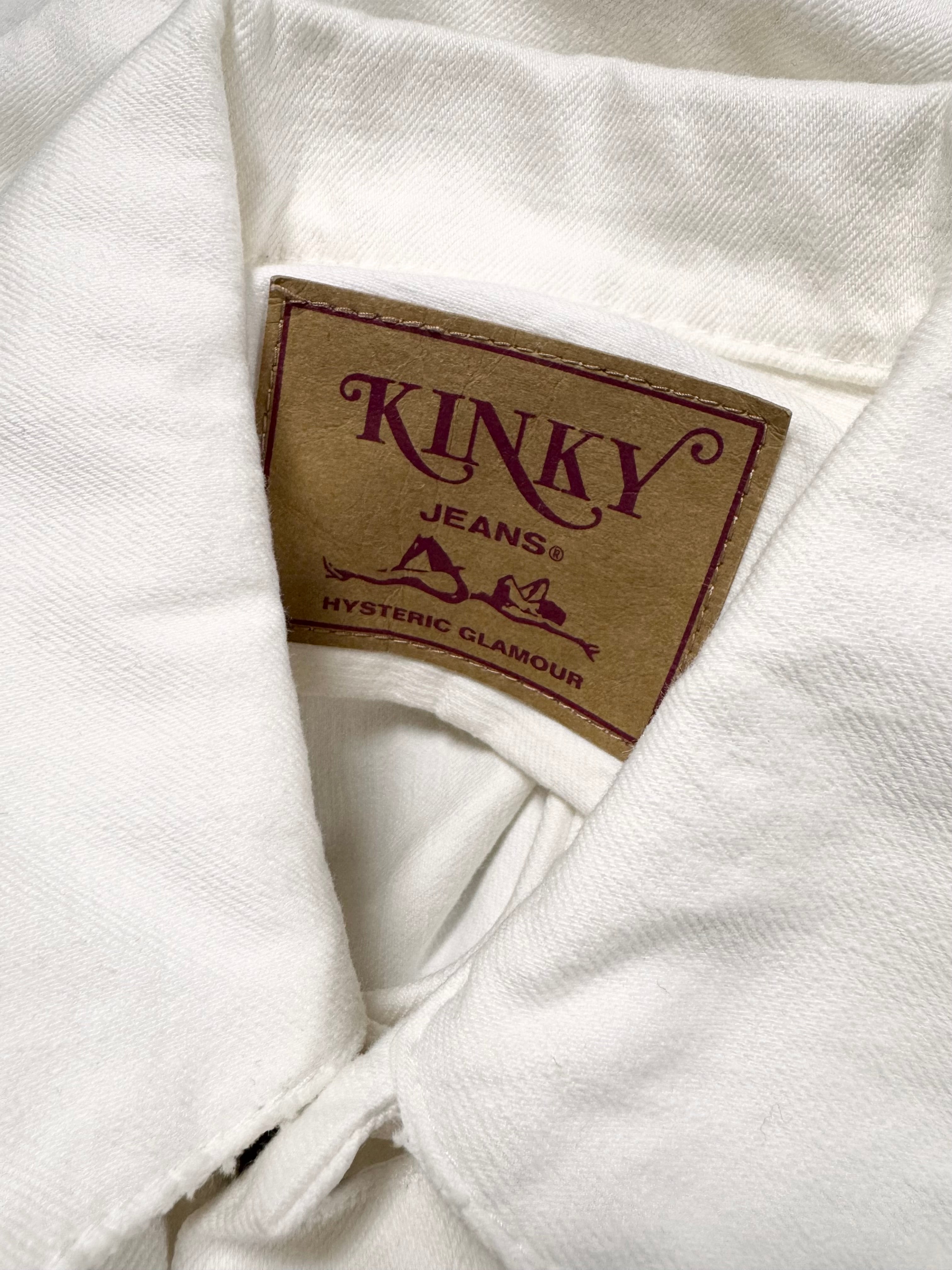 2000s Hysteric Glamour White Kinky Denim Trucker Jacket