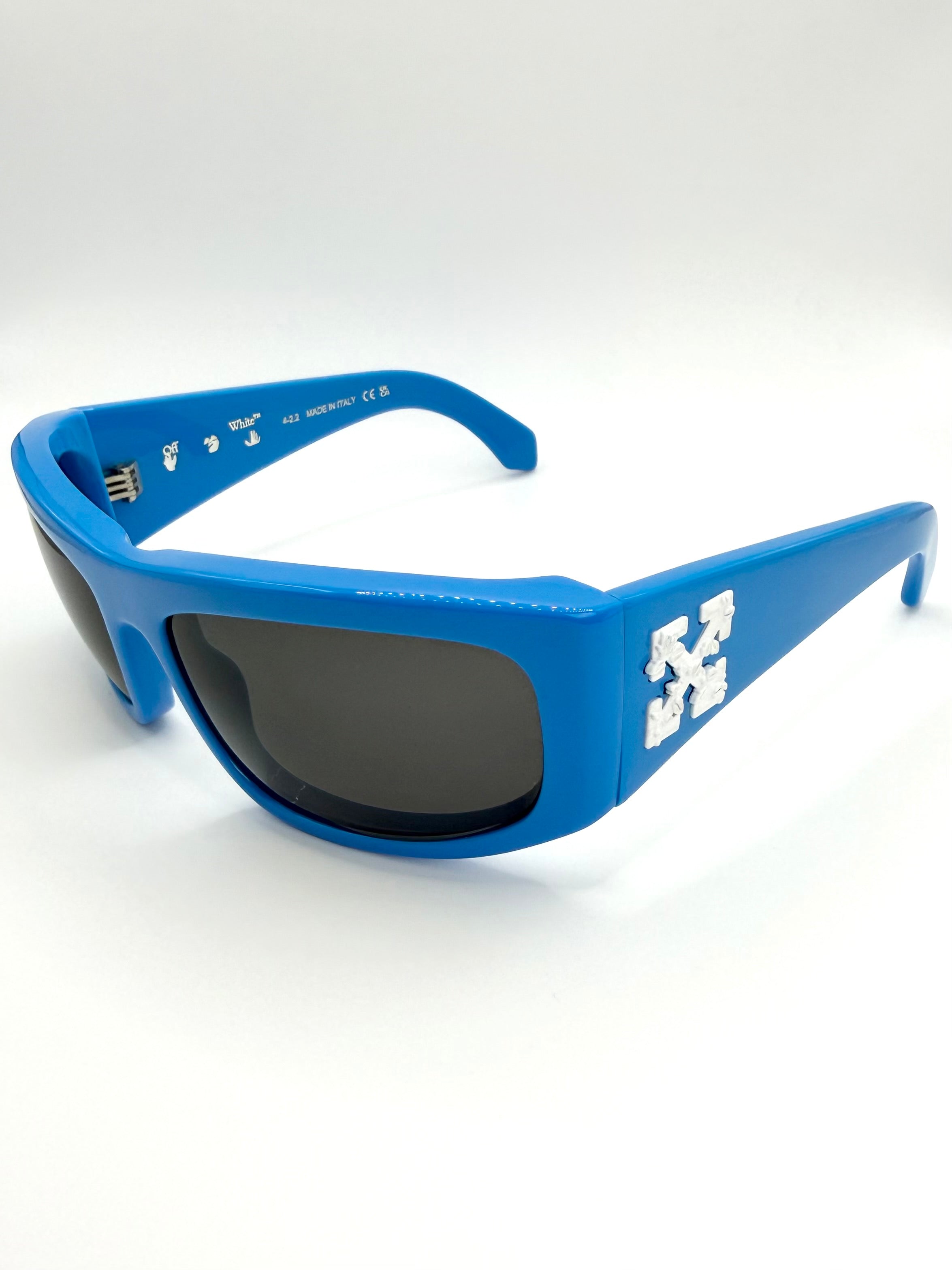 Off-White ‘OERI044’ Joseph Logo Sky Blue Sunglasses