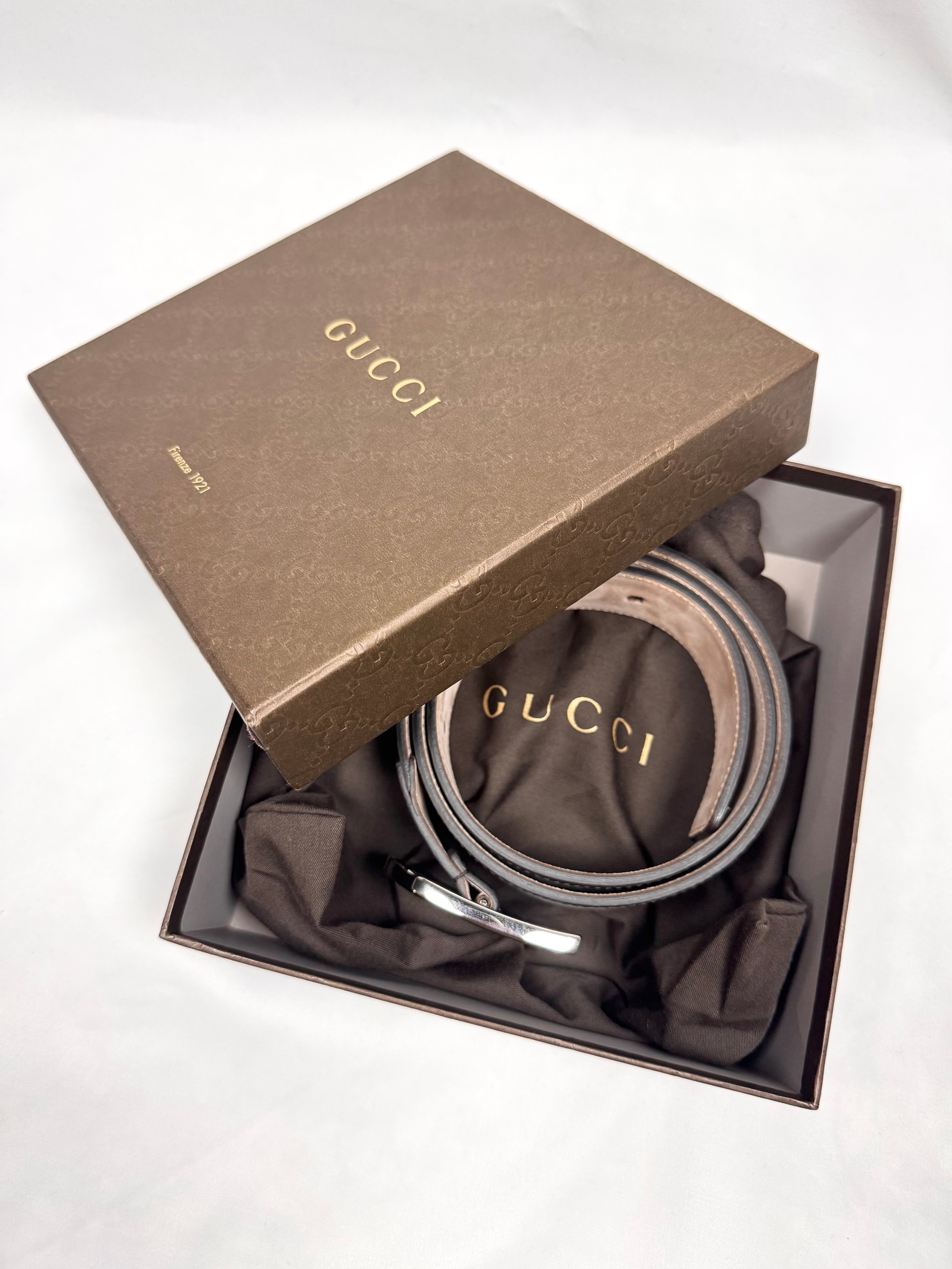 2010s Gucci ‘Guccisima’ Monogram Canvas Leather Trim Belt