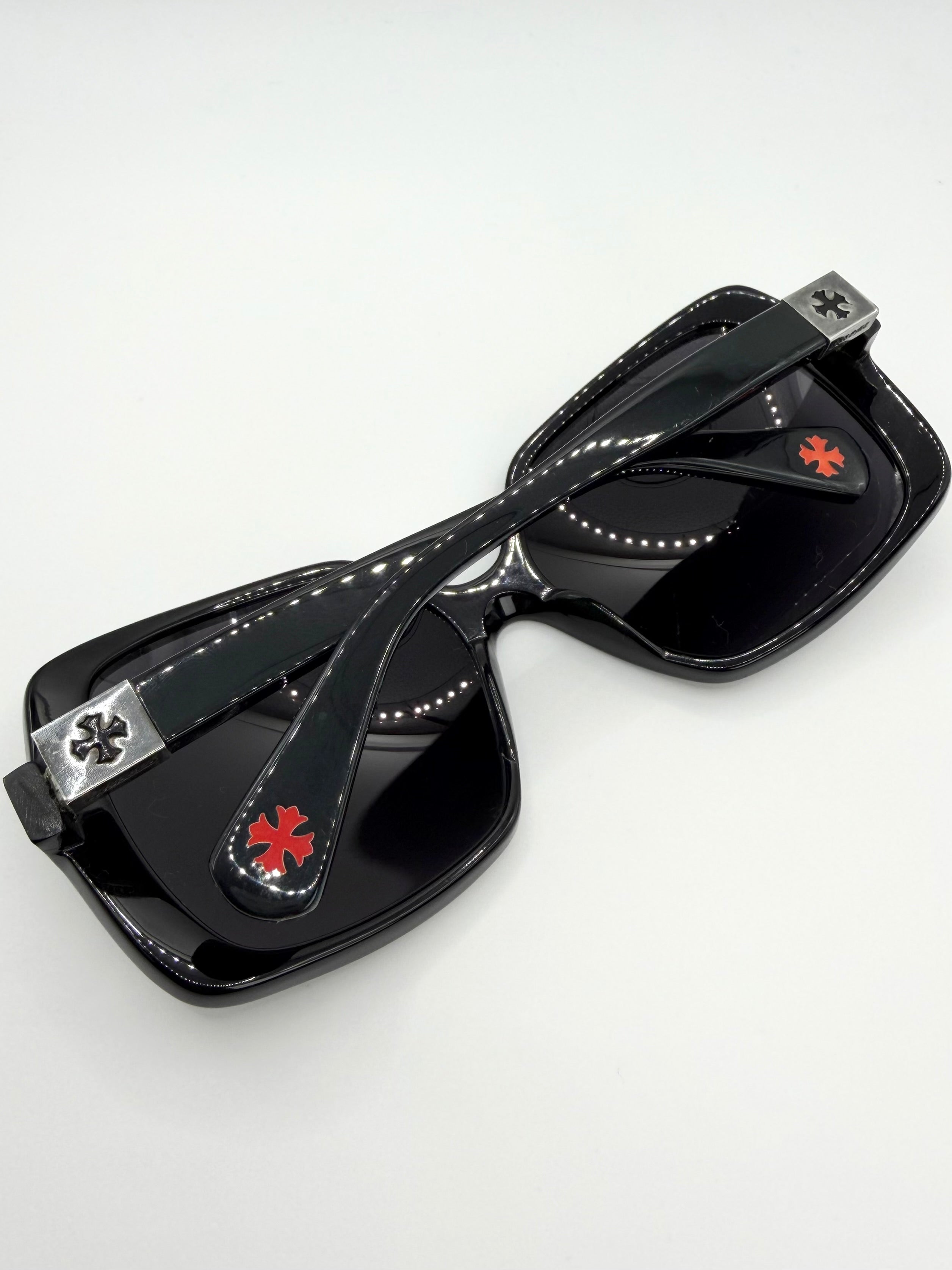 Chrome Hearts ‘Queenie’ Cross Cut-Out Oversized Shield Sunglasses