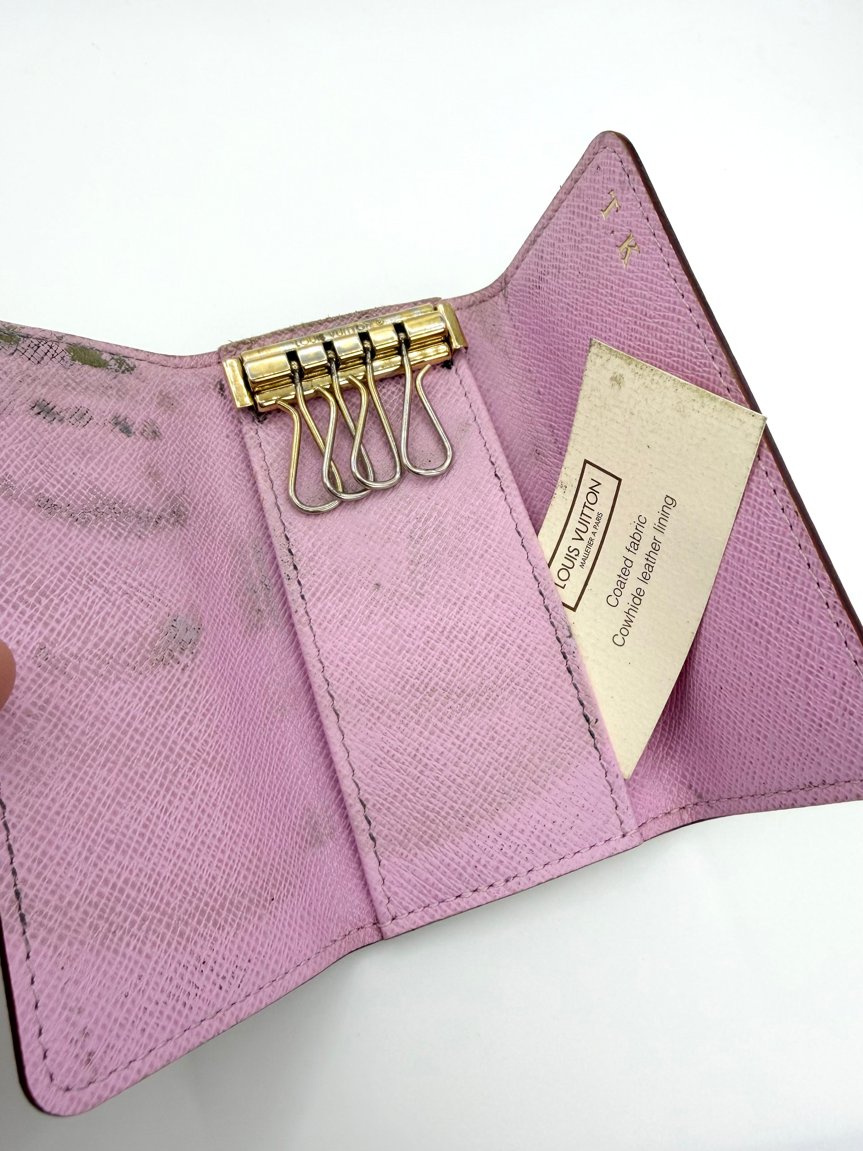 2000s Louis Vuitton x Takashi Murakami Multicolor Monogram Key Holder