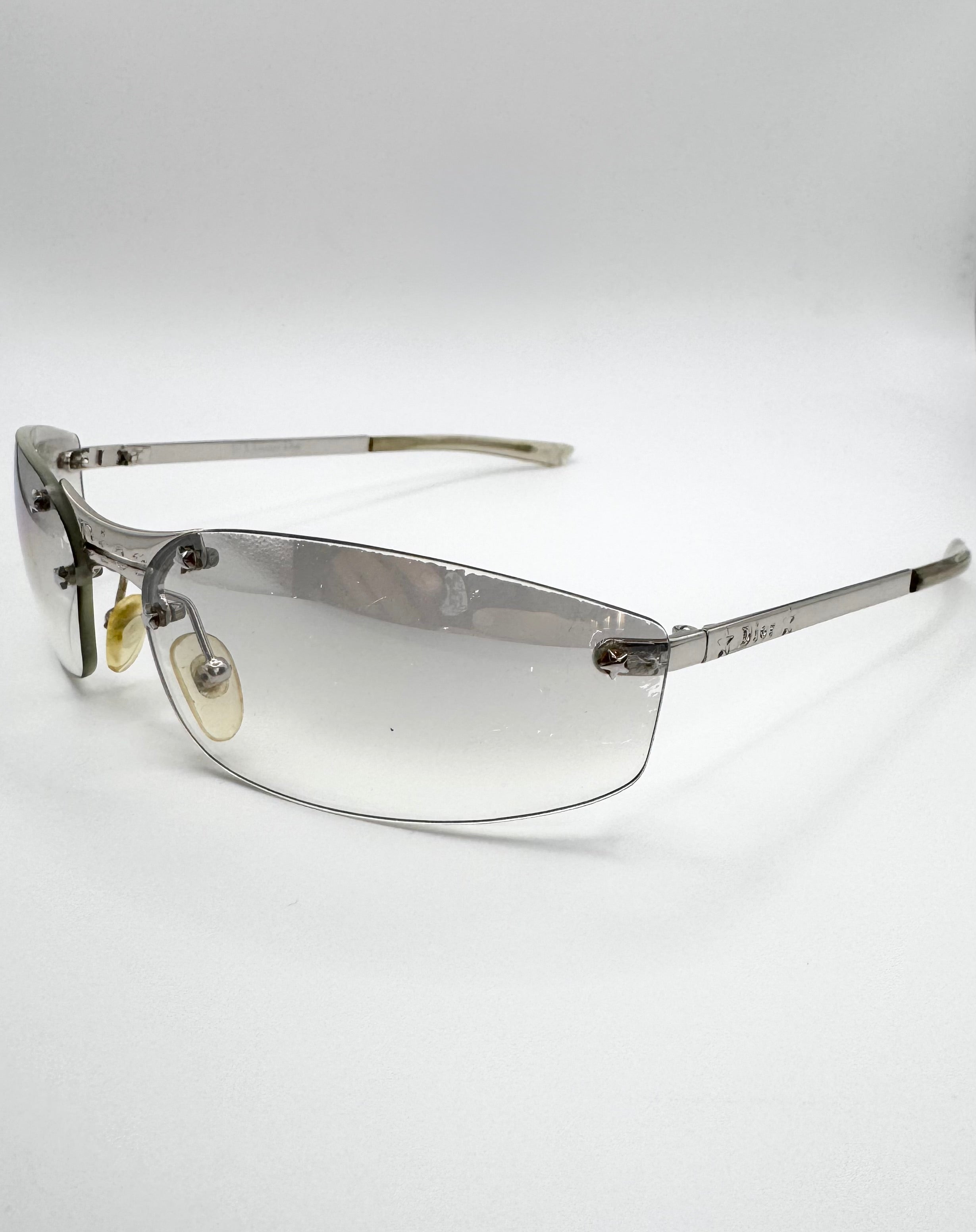 2000s Christian Dior ‘Mini Pop’ Star Motif Shield Sunglasses