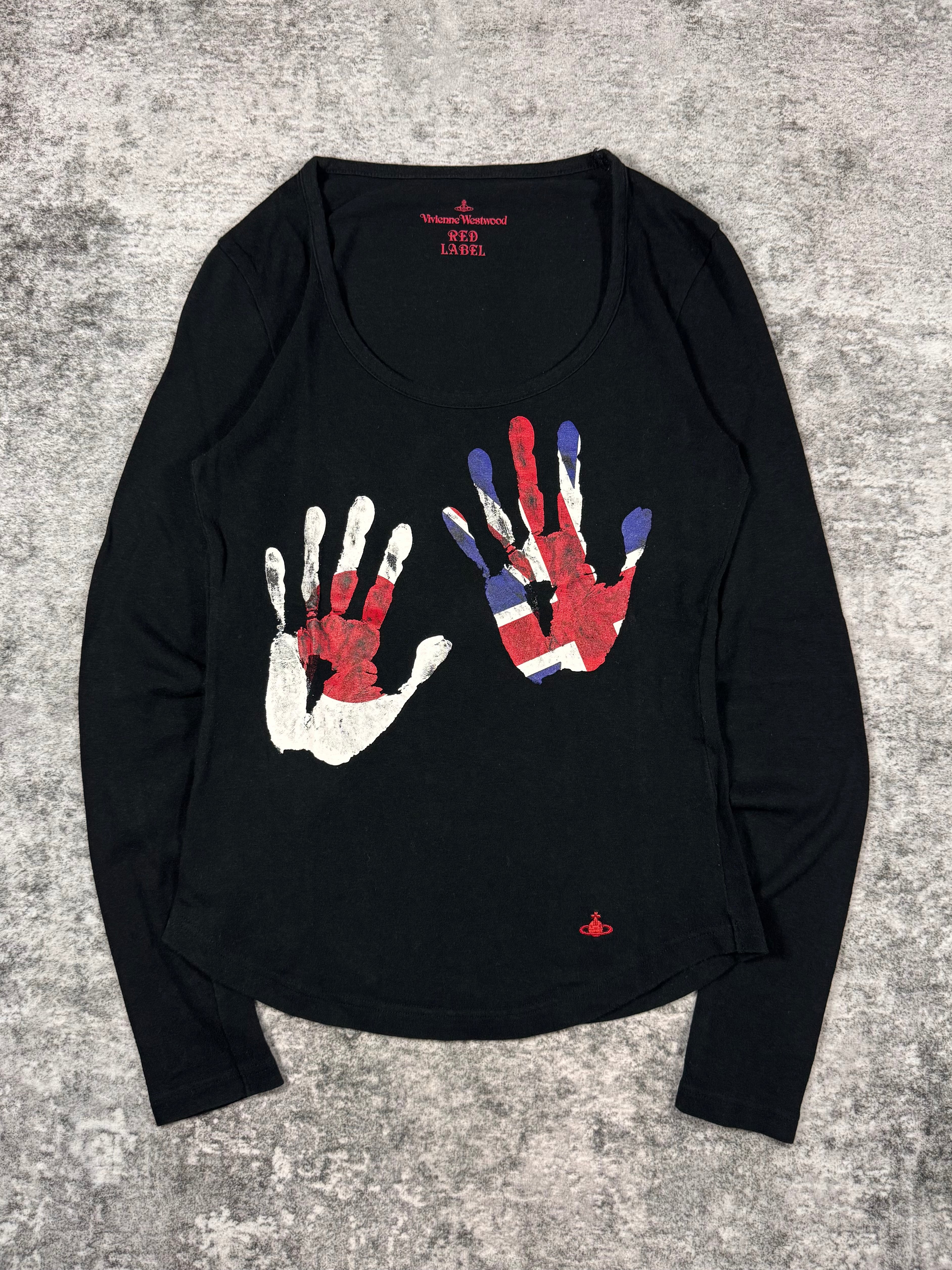 Vivienne Westwood Red Label Japan Union Jack Handprint Long Sleeve