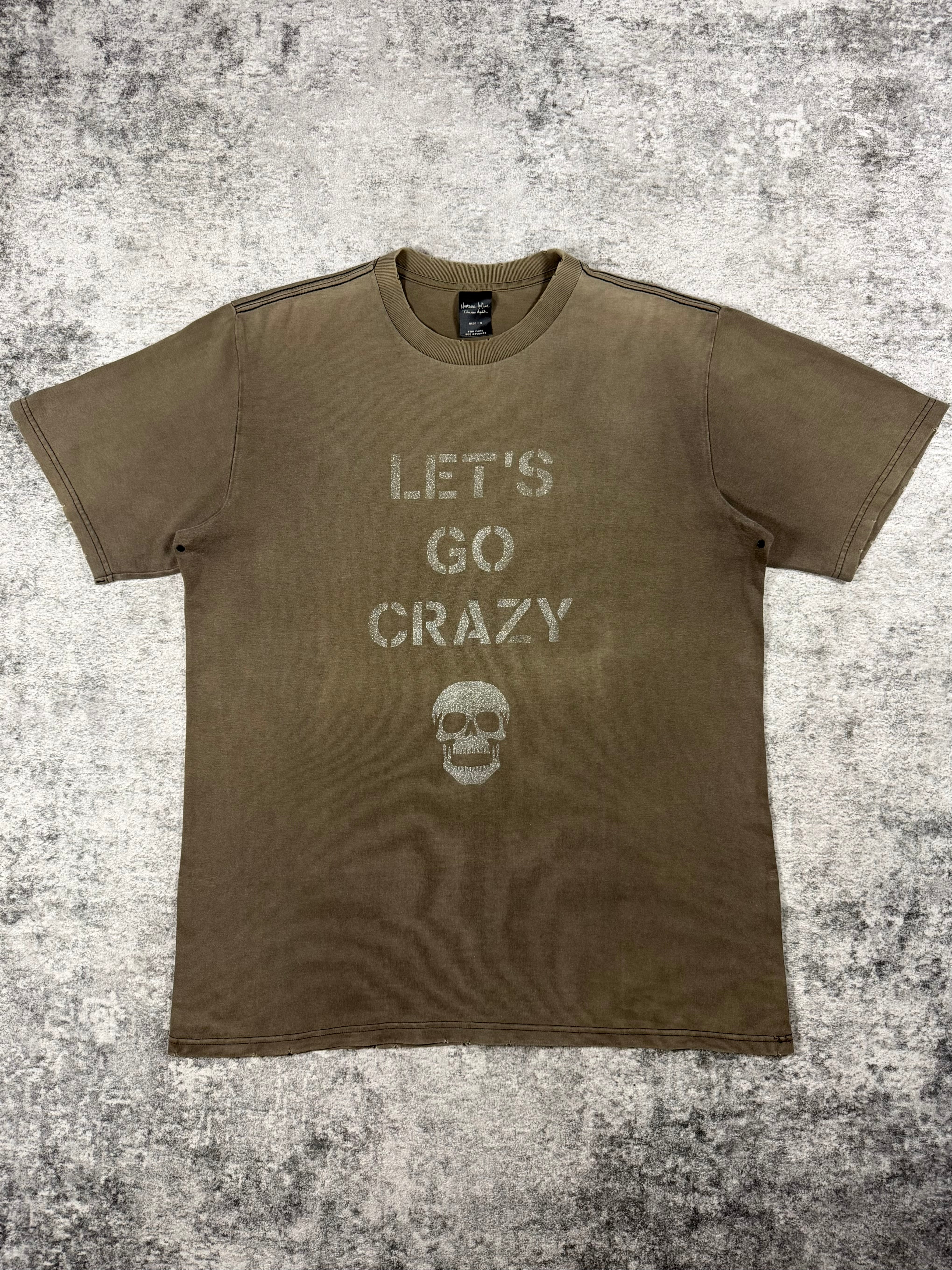 SS04 Number (N)ine “Dream Baby Dream” Lets Go Crazy Skull T shirt