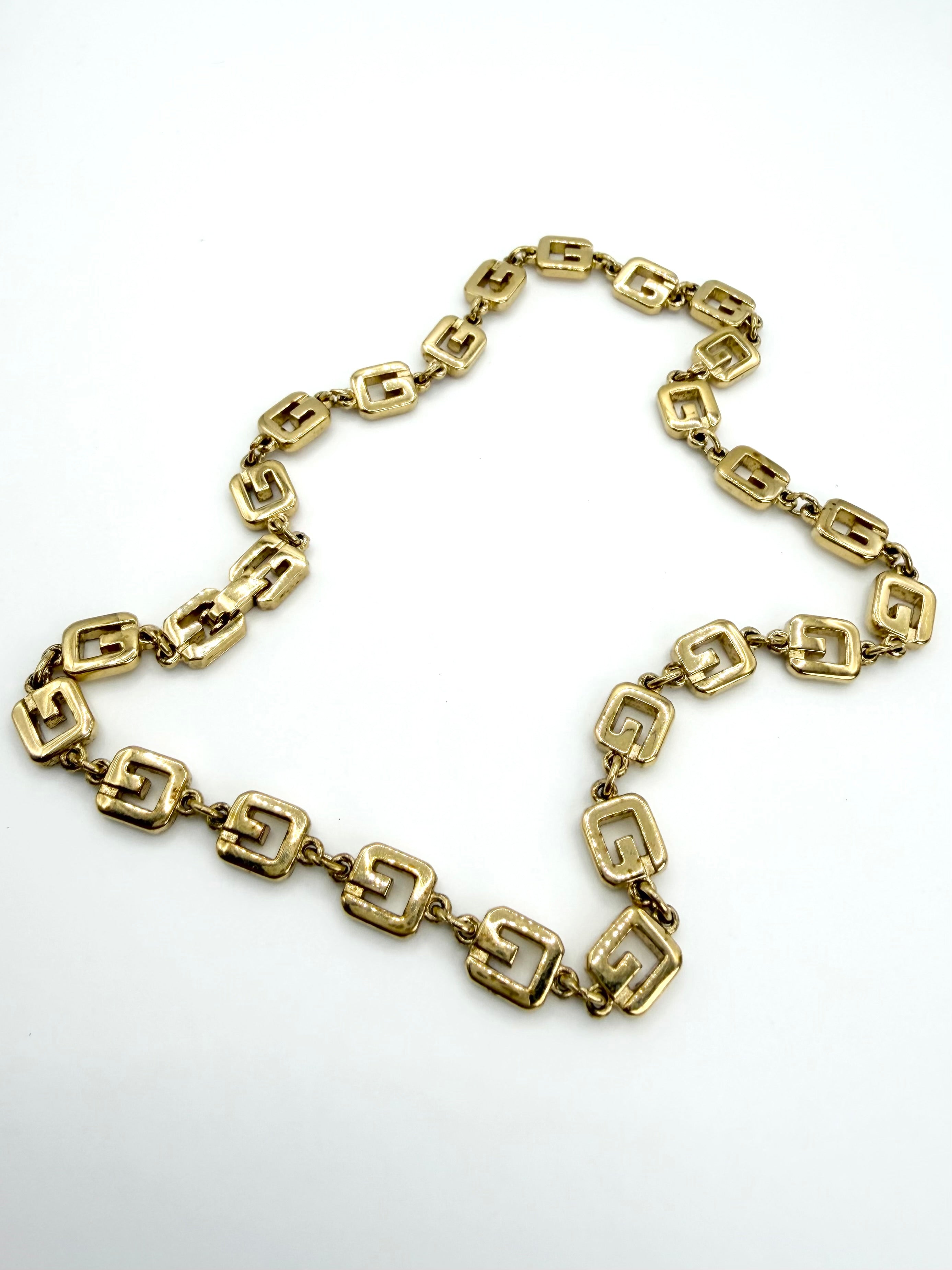 1980s Givenchy Vintage G-Link Gold Tone Bracelet
