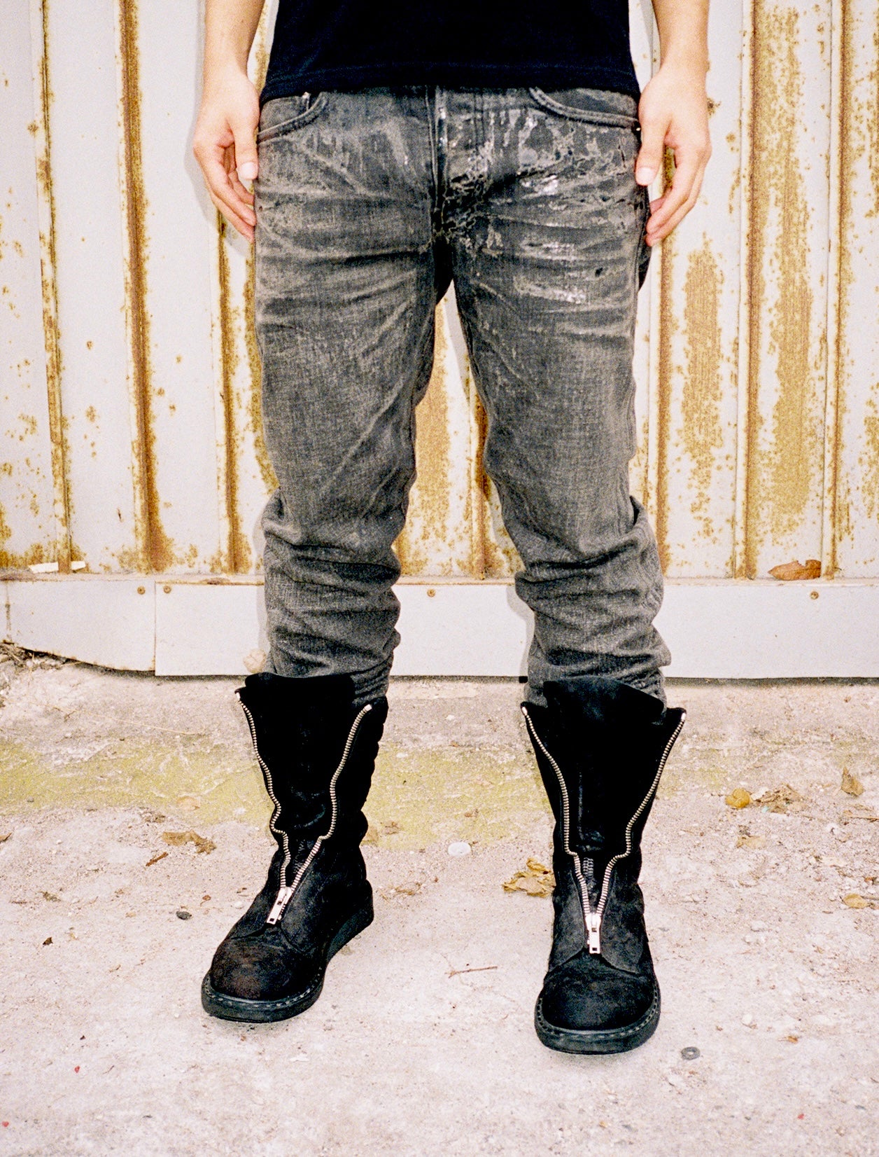 AW11 Rick Owens ‘Mohawk’ Blistered Leather Creeper Boots