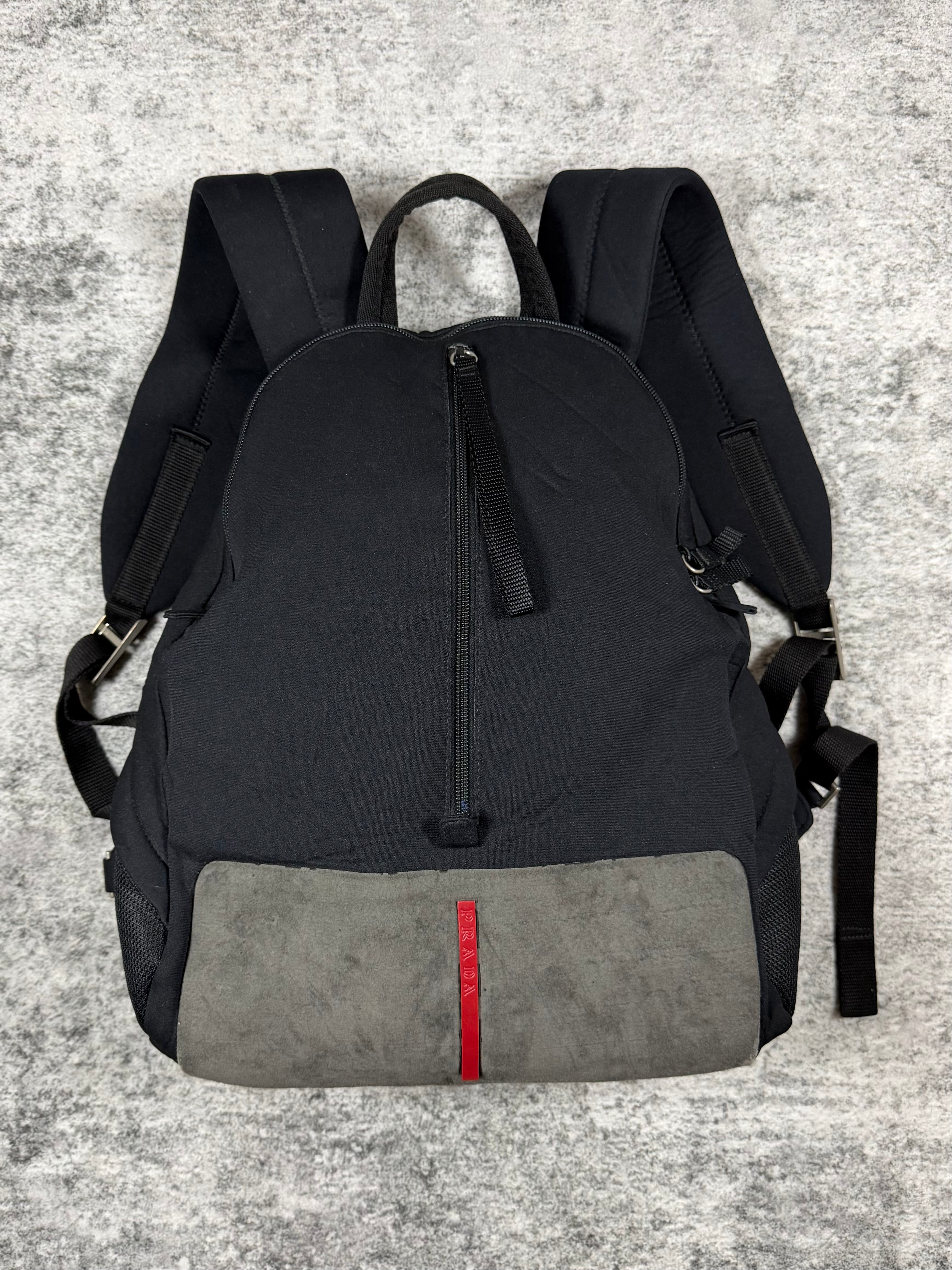2000s Prada Linea Rossa ‘Neoprene’ Canvas Backpack