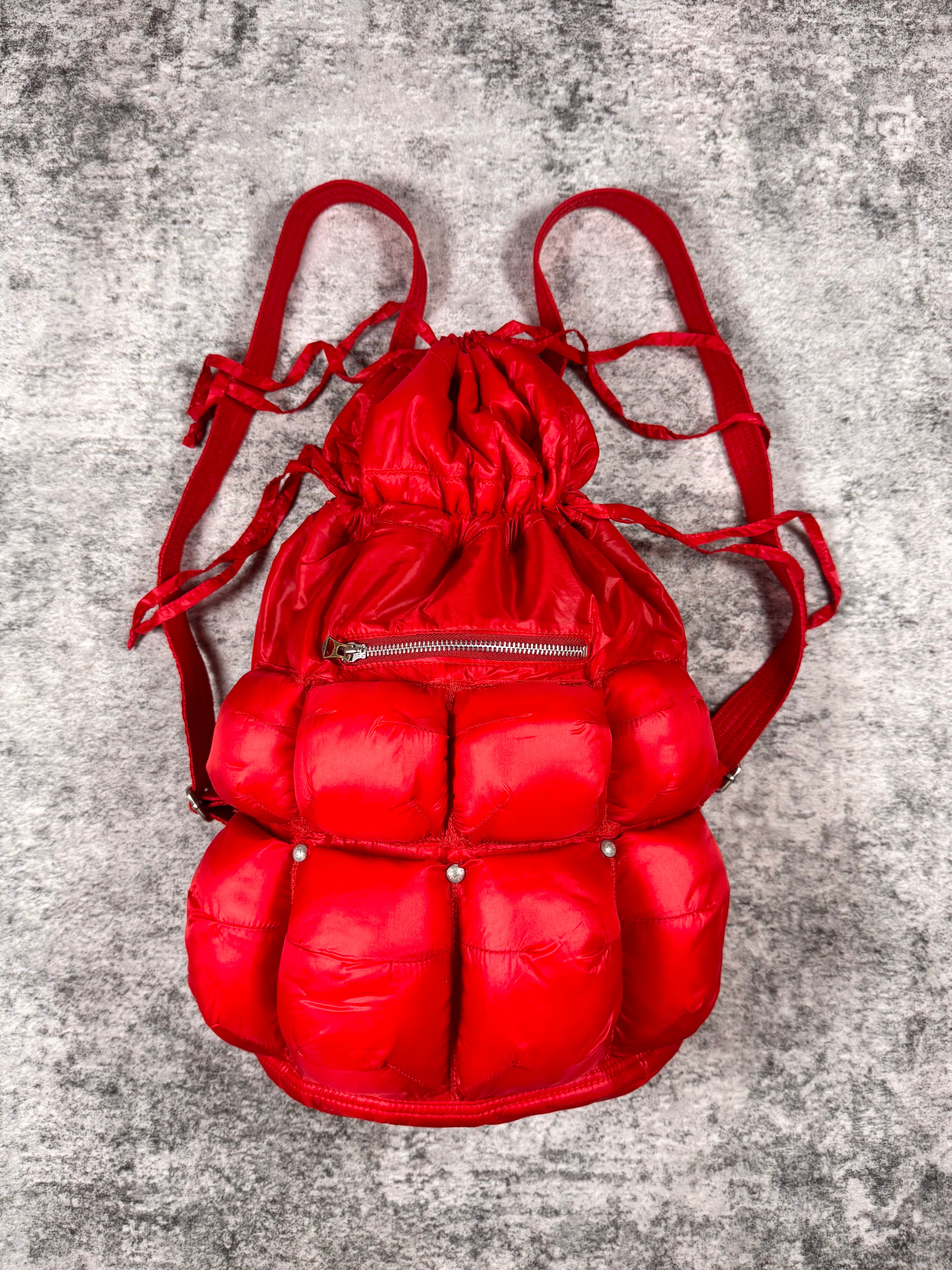 2000s Marithè + François Girbaud ‘Pokatchu’ Red Puffer Backpack