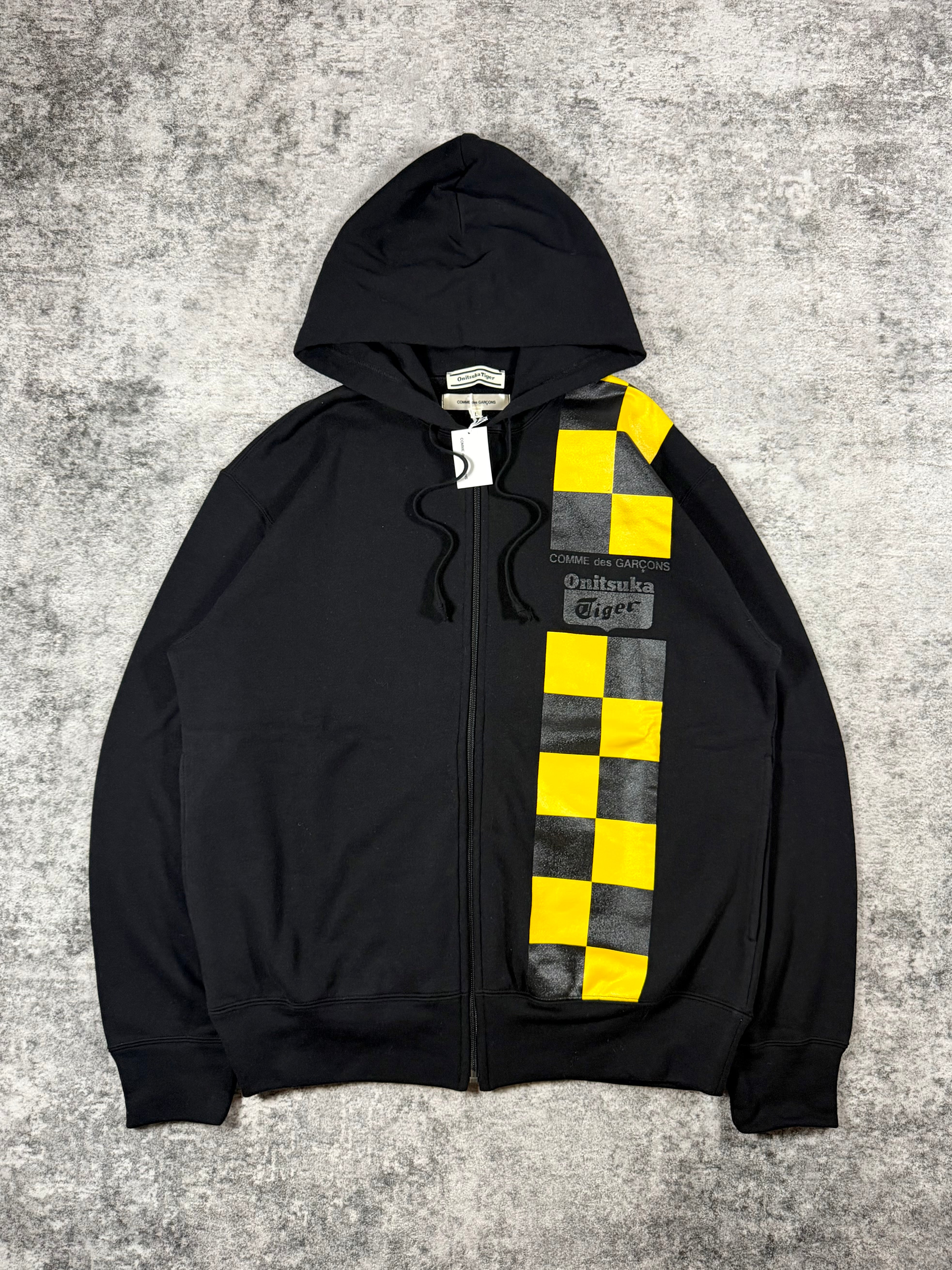 FW25 Comme des Garçons x Onitsuka Tiger ‘Racing Stripe’ Zip-Up Hoodie (DS)