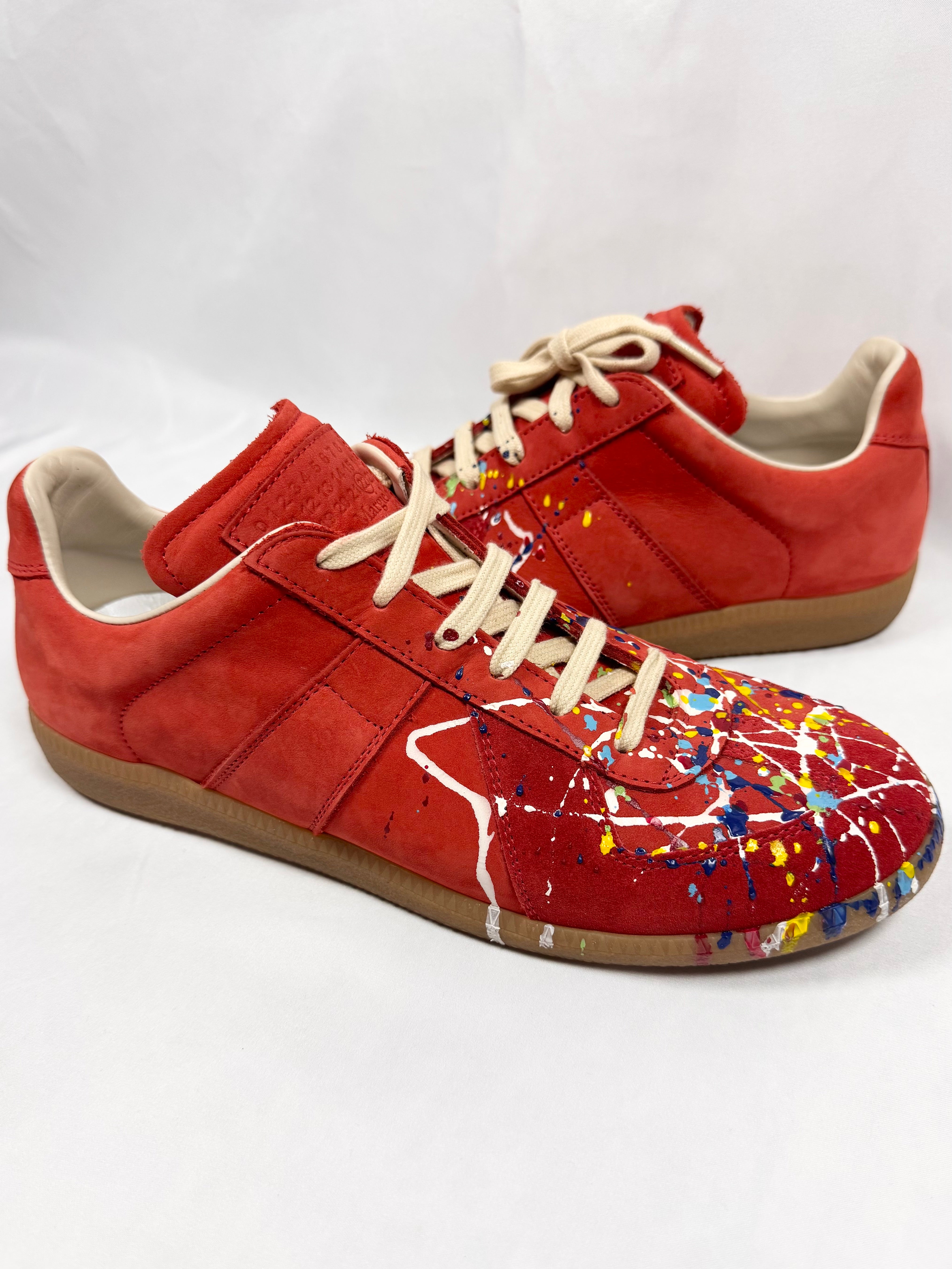 Maison Margiela Red ‘Paint Splatter’ GAT Replica Low