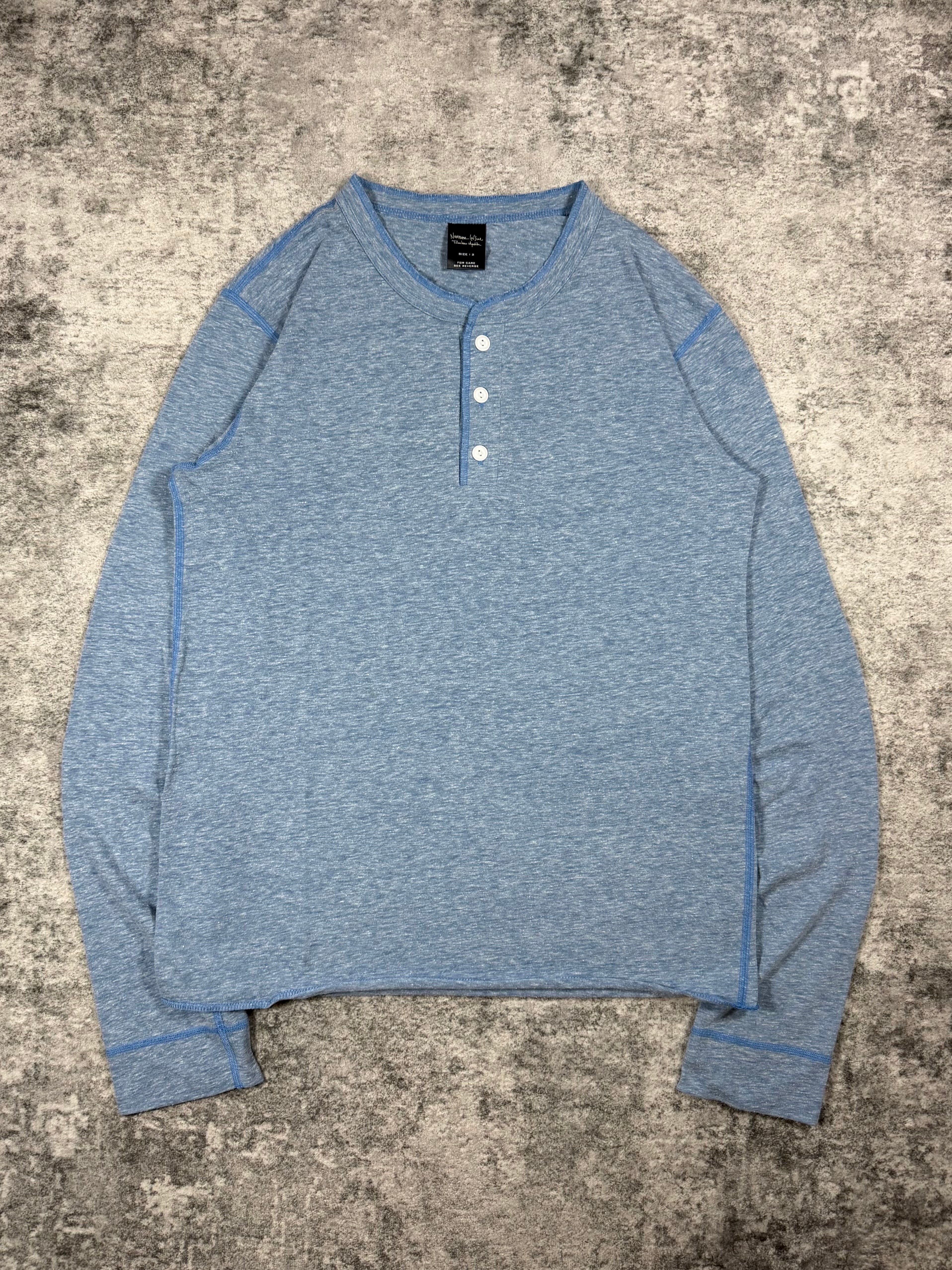 SS07 Number (N)ine “About A Boy” Light Blue Henley Longsleeve