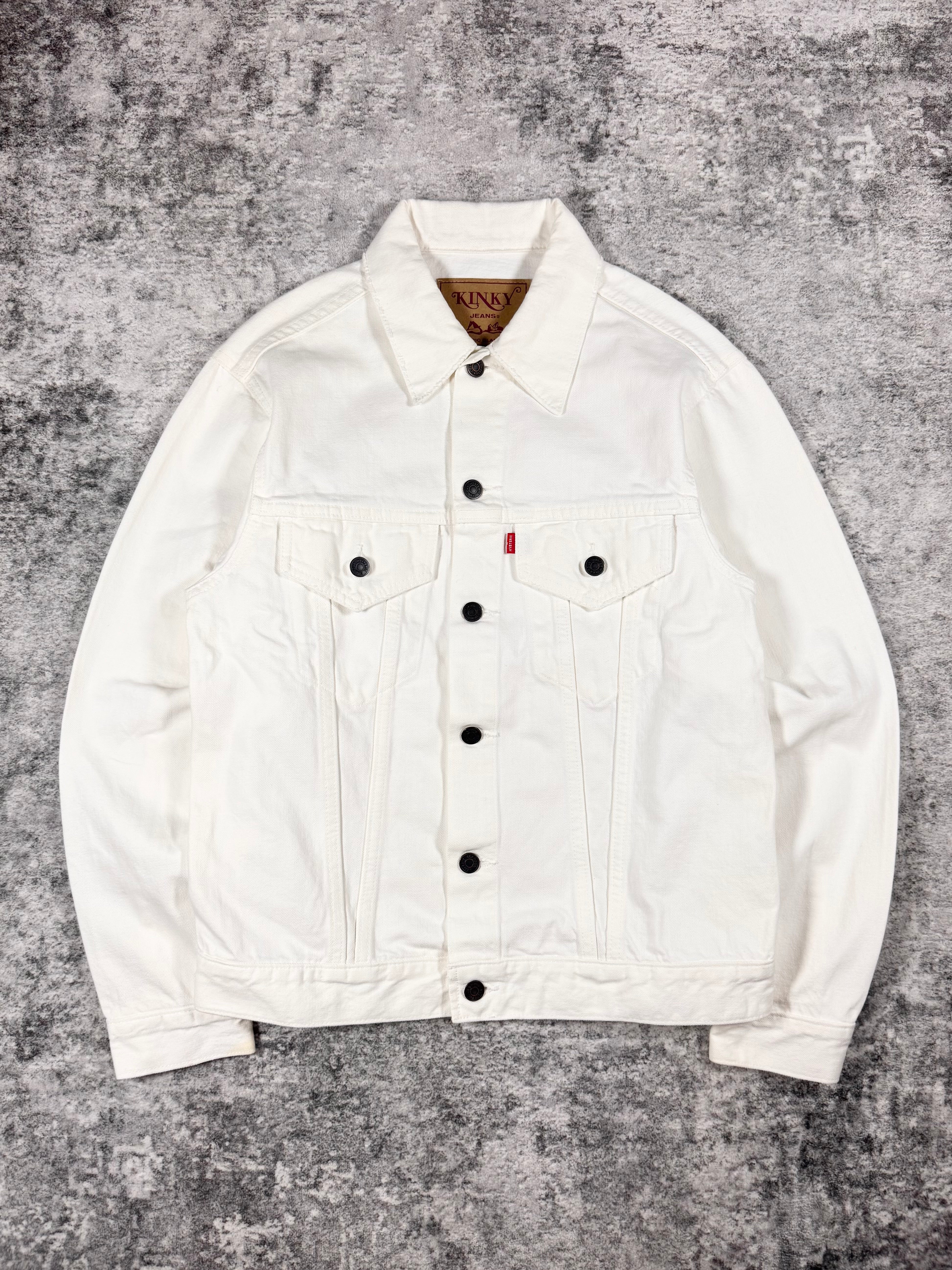 2000s Hysteric Glamour White Kinky Denim Trucker Jacket