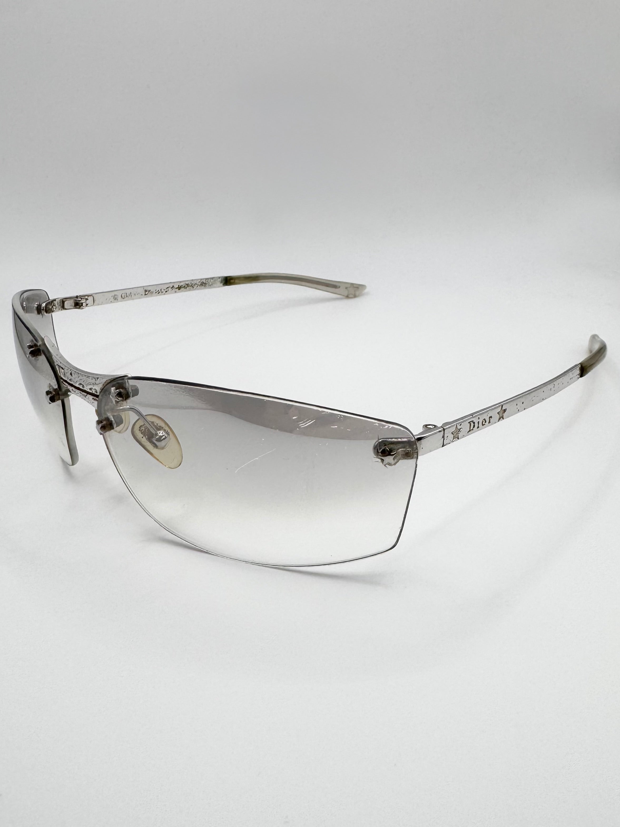 2000s Christian Dior ‘Pop’ Star Motif Shield Sunglasses