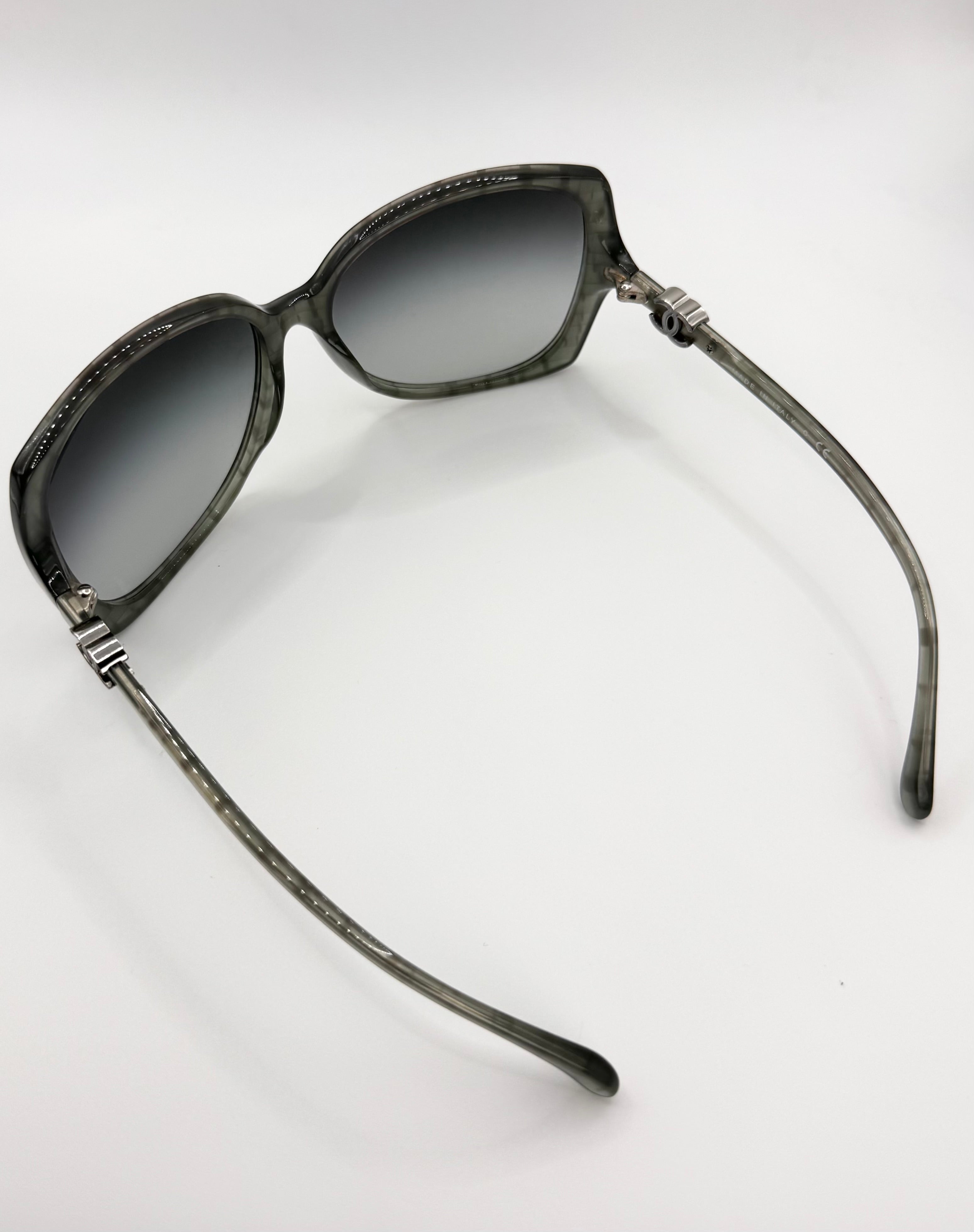 Chanel ‘5216-A’ Smokey Dye CC Butterfly Sunglasses