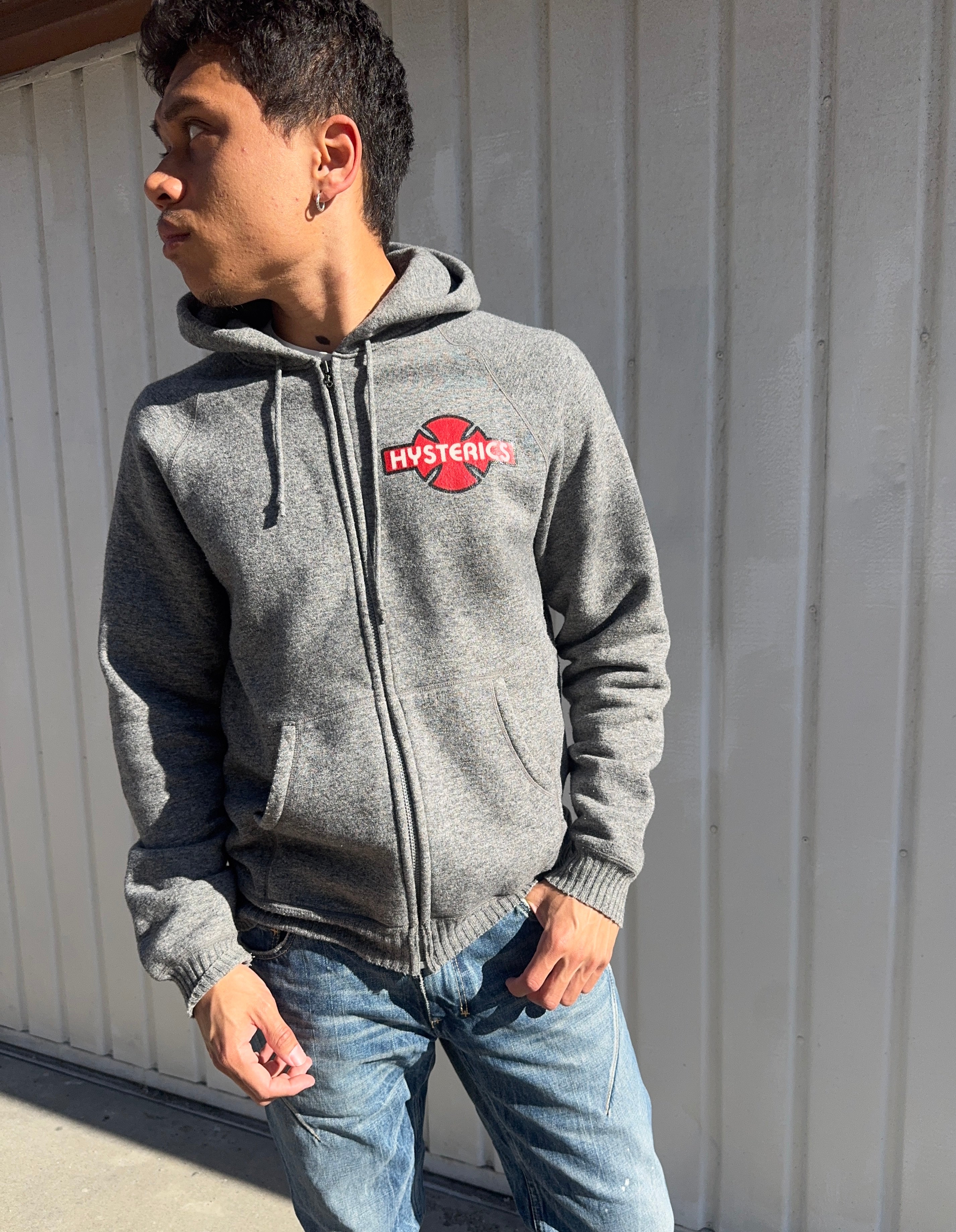 2000s Hysteric Glamour ‘Hysterics’ Independent Cross Wool Zip Hoodie