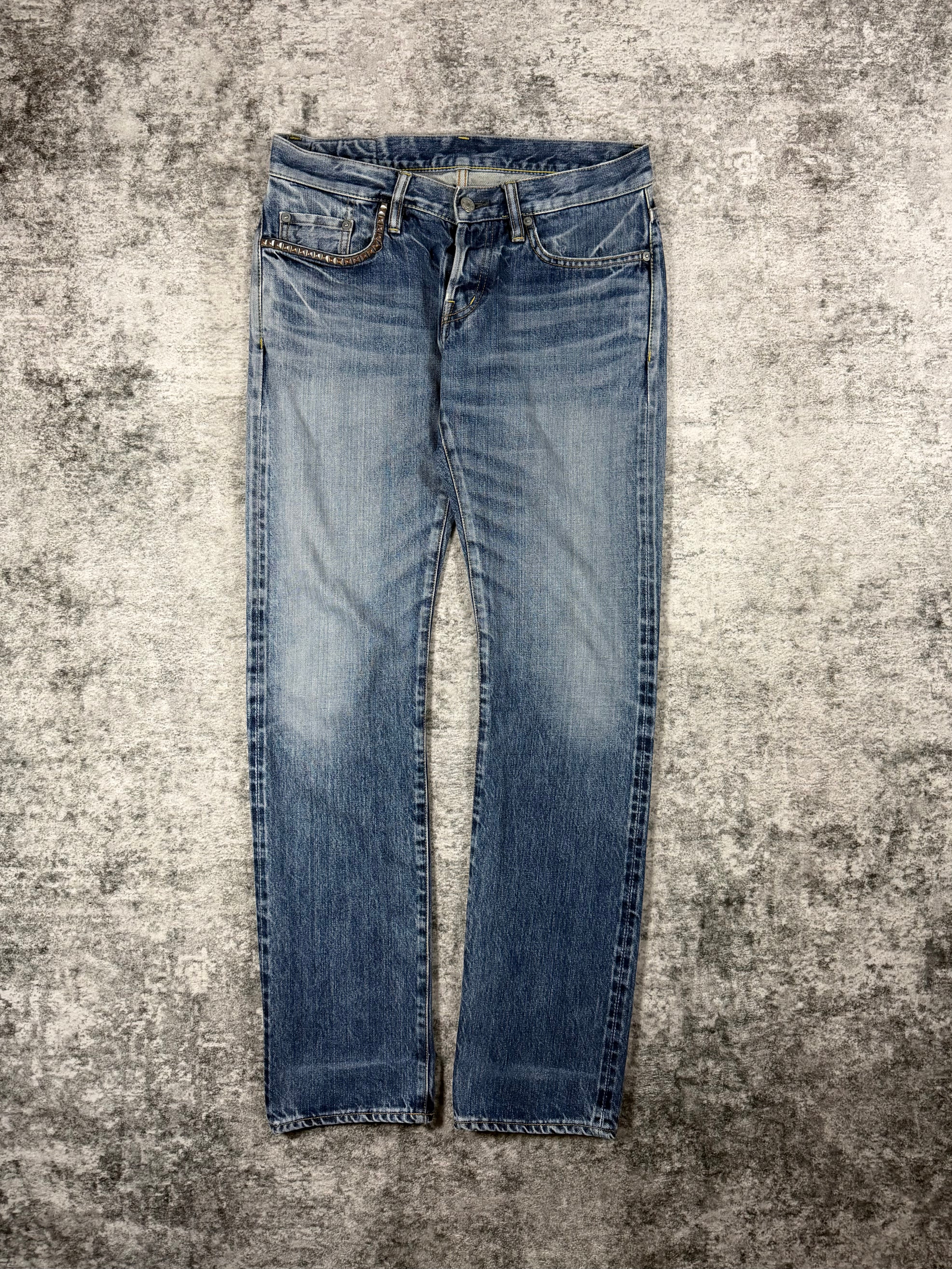 Hysteric Glamour Studded Light Wash Denim