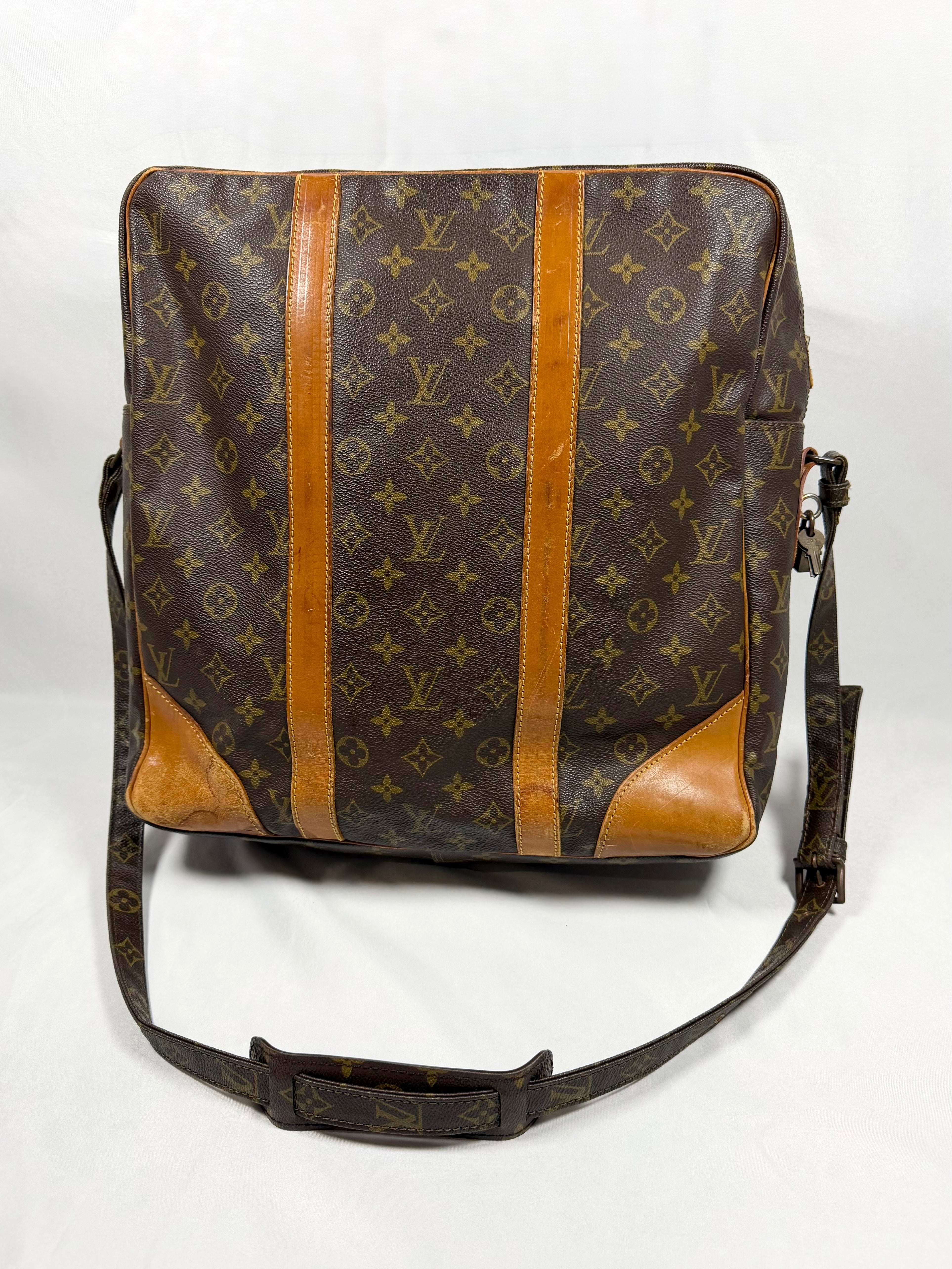 1990s Vintage Louis Vuitton Monogram Giant Leather Shoulder Bag