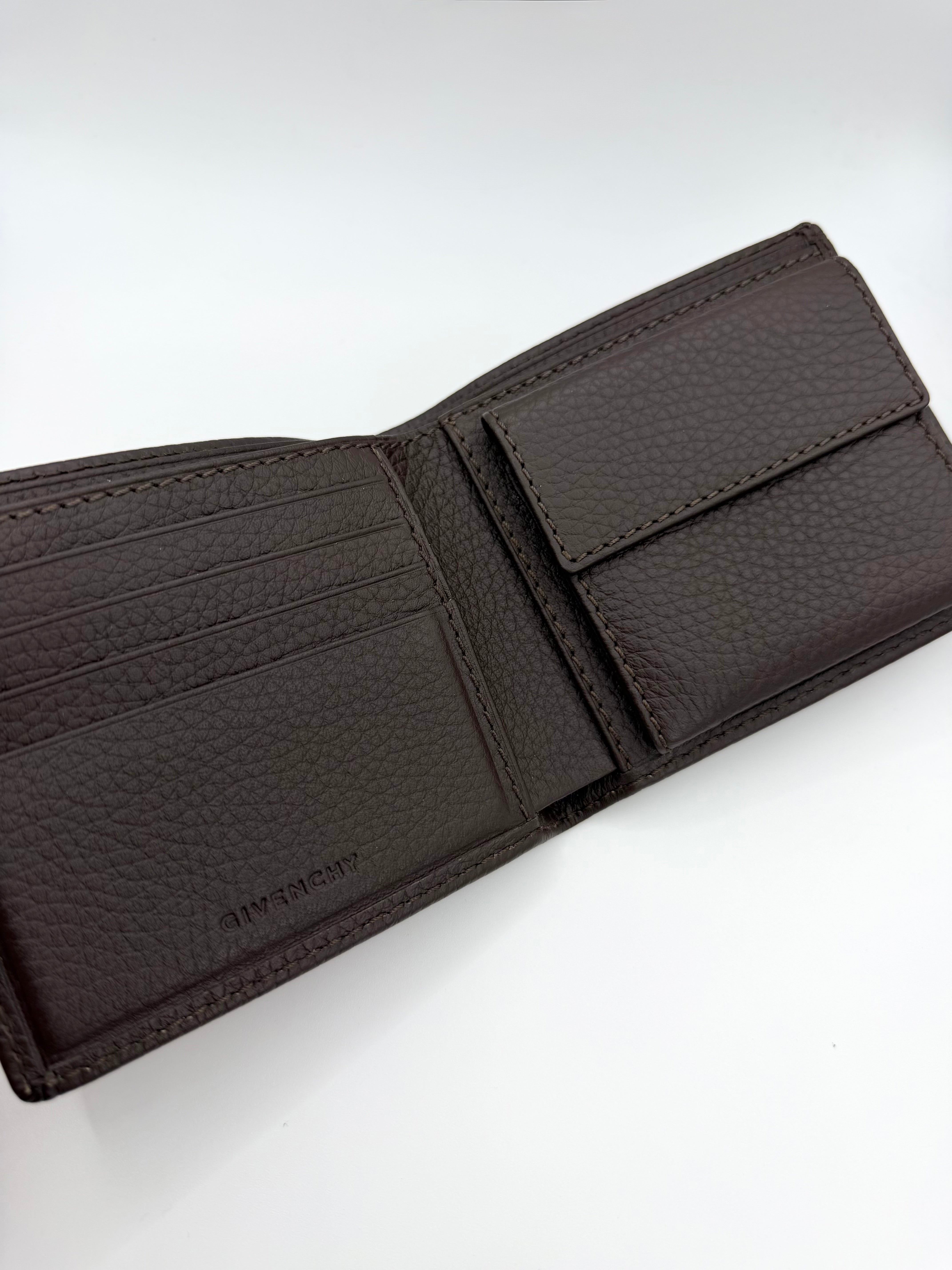 Givenchy ‘4G Logo’ Brown Calf Leather Bifold Wallet