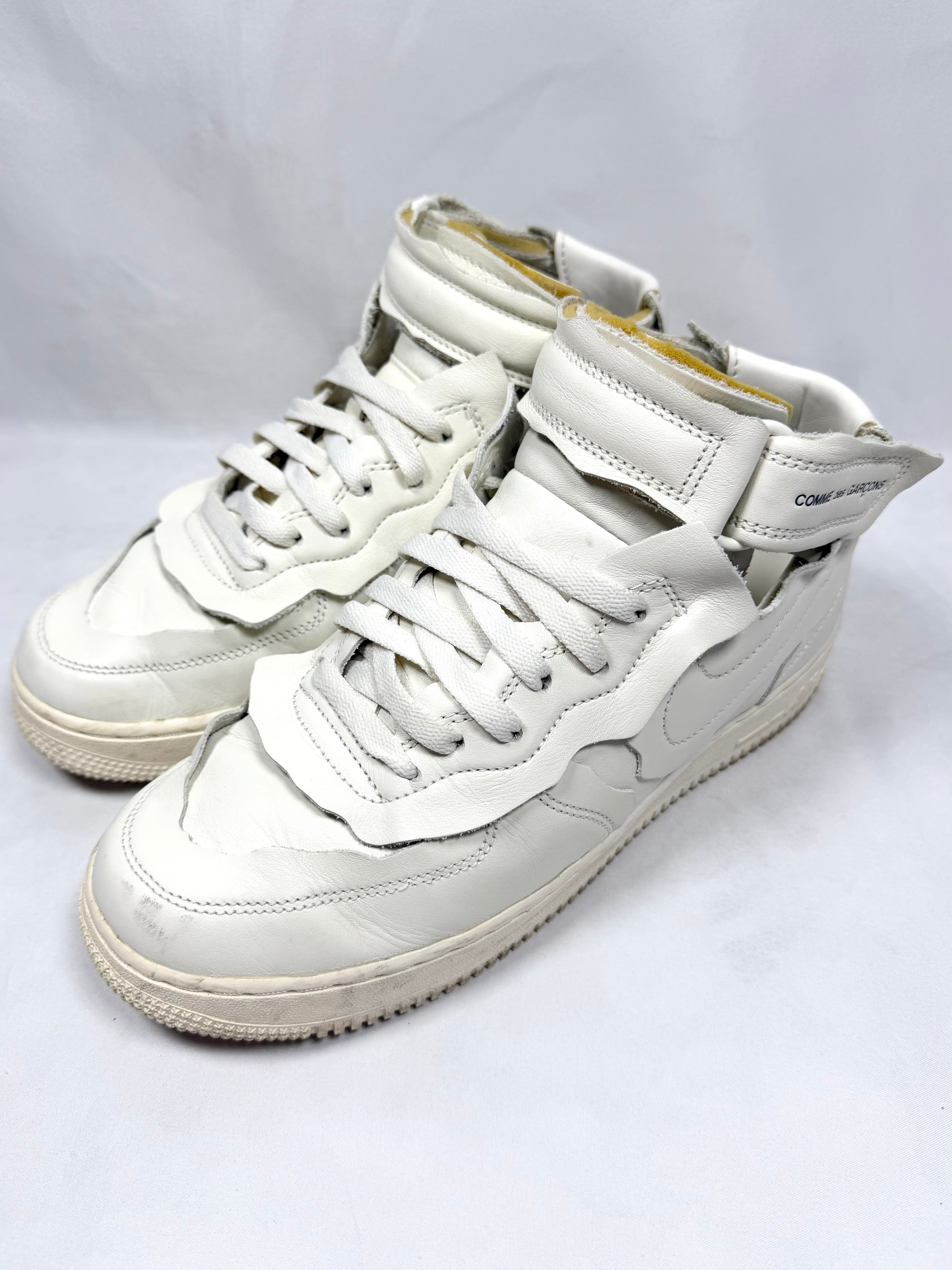 FW20 Comme des Garçons x Nike ‘Cut Out’ White Air Force 1 Mid