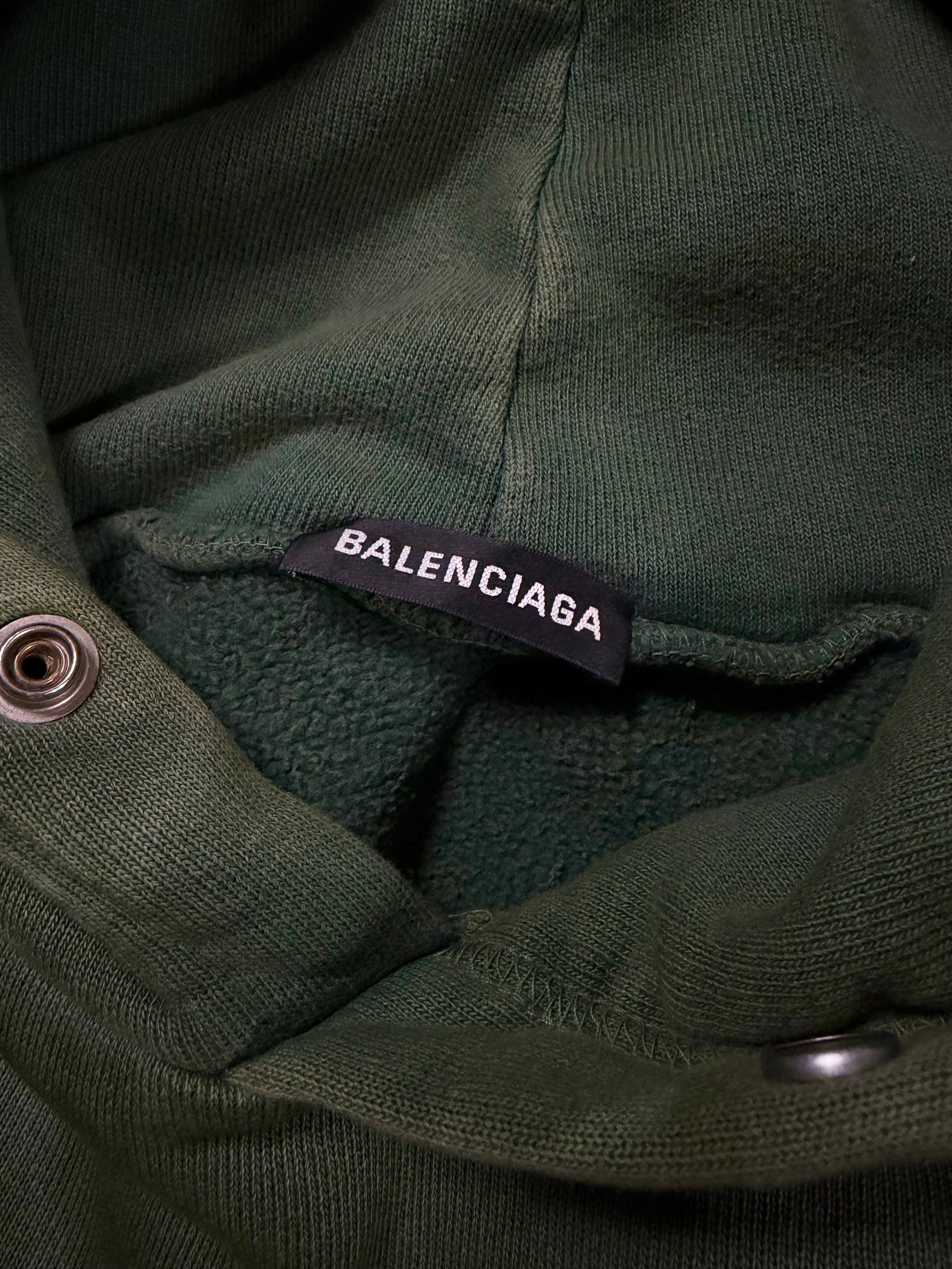 2019 Balenciaga ‘IUCN’ Blue Whale Oversized Distressed Hoodie