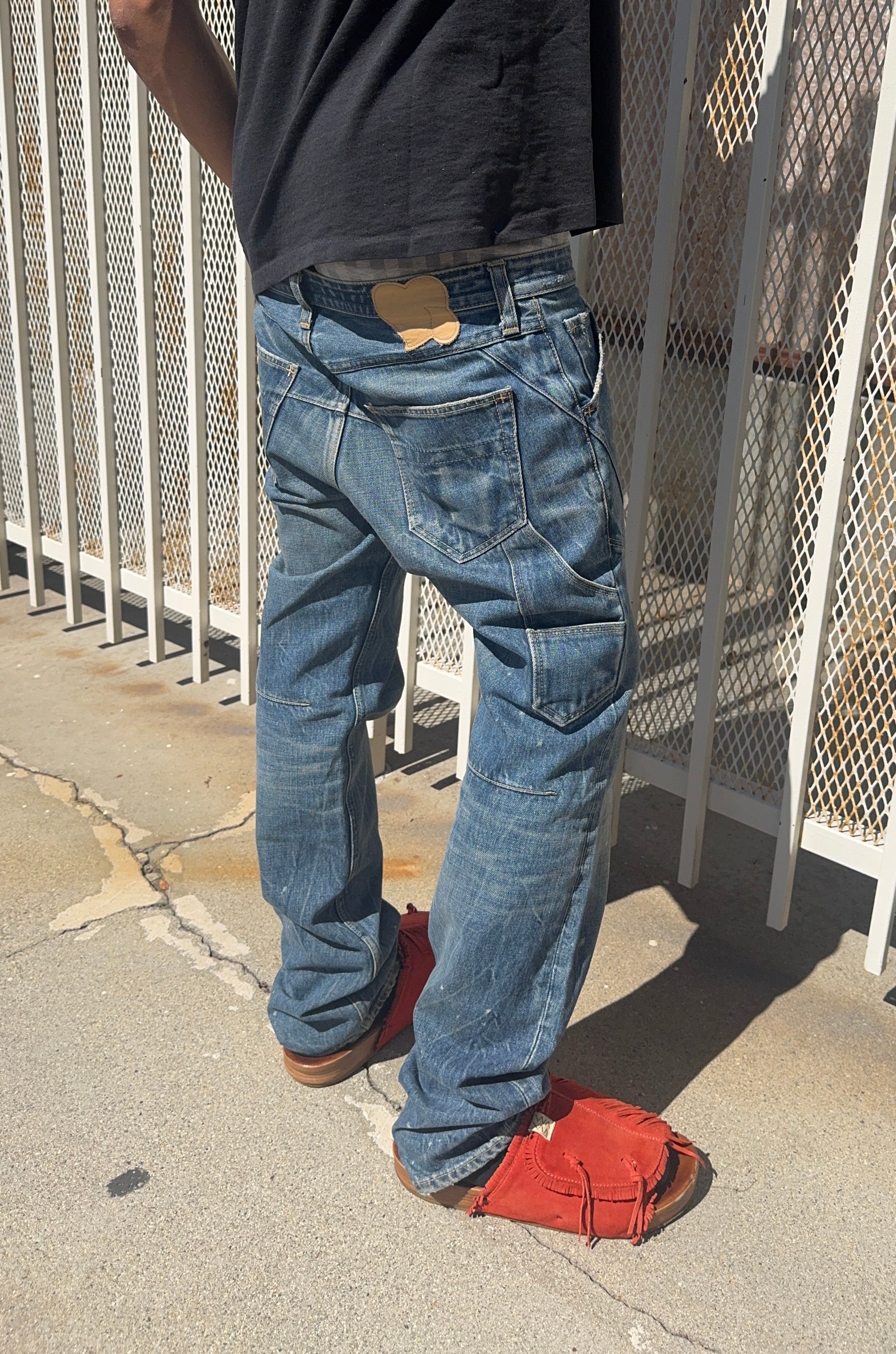 FW09 Number (N)ine “A Closed Feeling” Carpenter Paint-Splatter Pain Denim