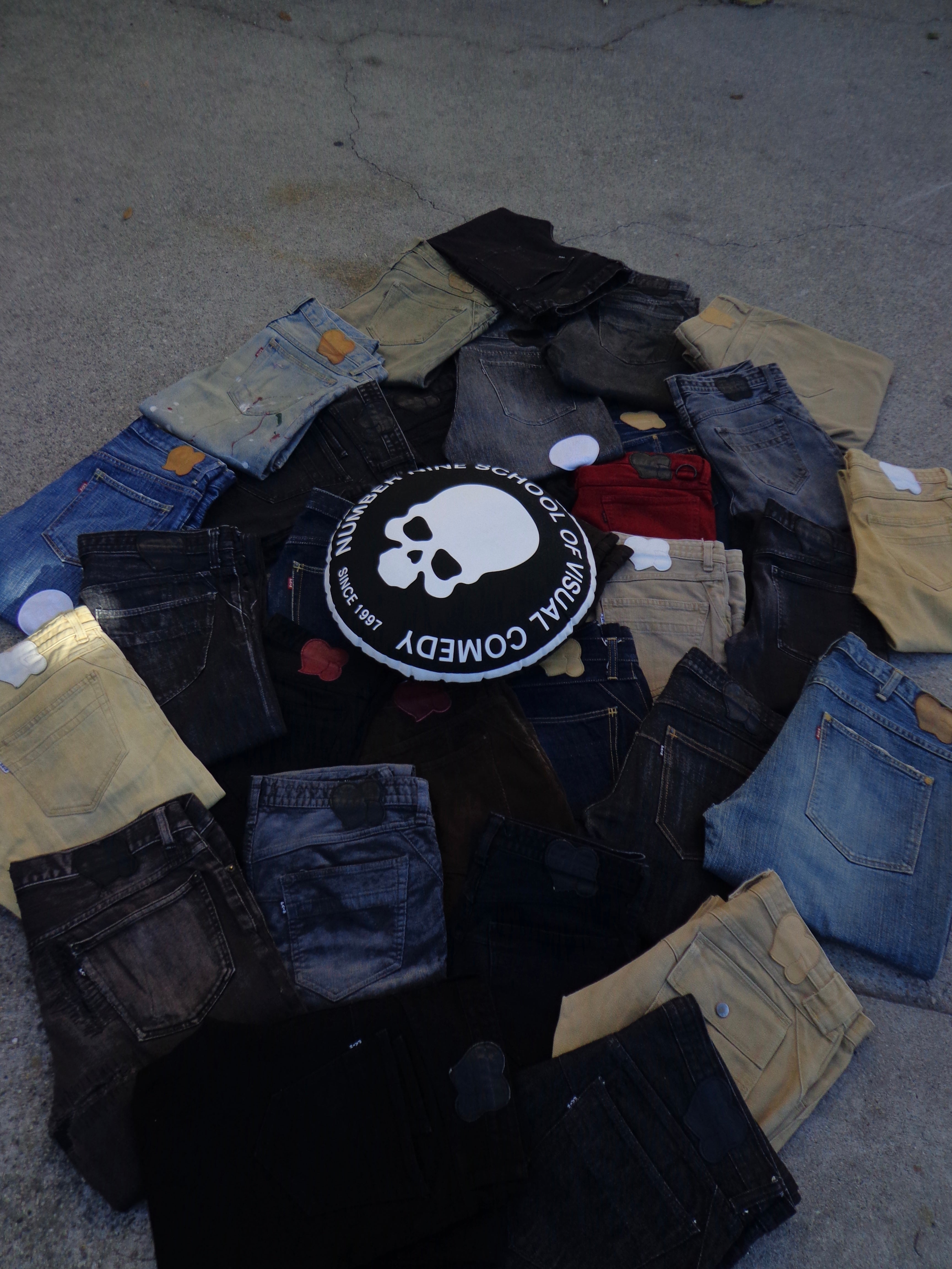 SS14 Number (N)ine ‘School of Visual Comedy’ Skull Pillow