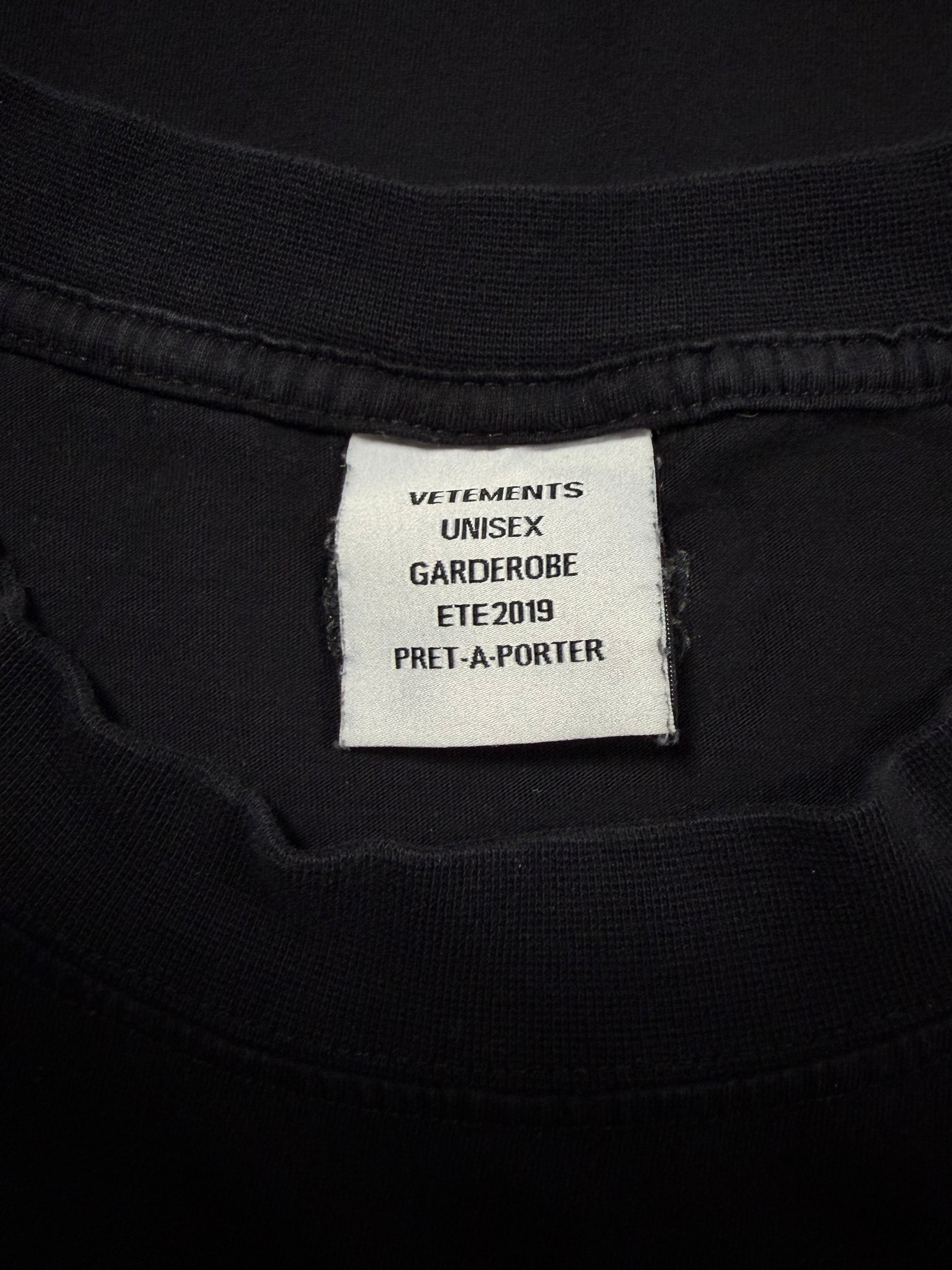 SS19 Vetements ‘Marine Infanterie’ Skull Rifle Oversized T shirt