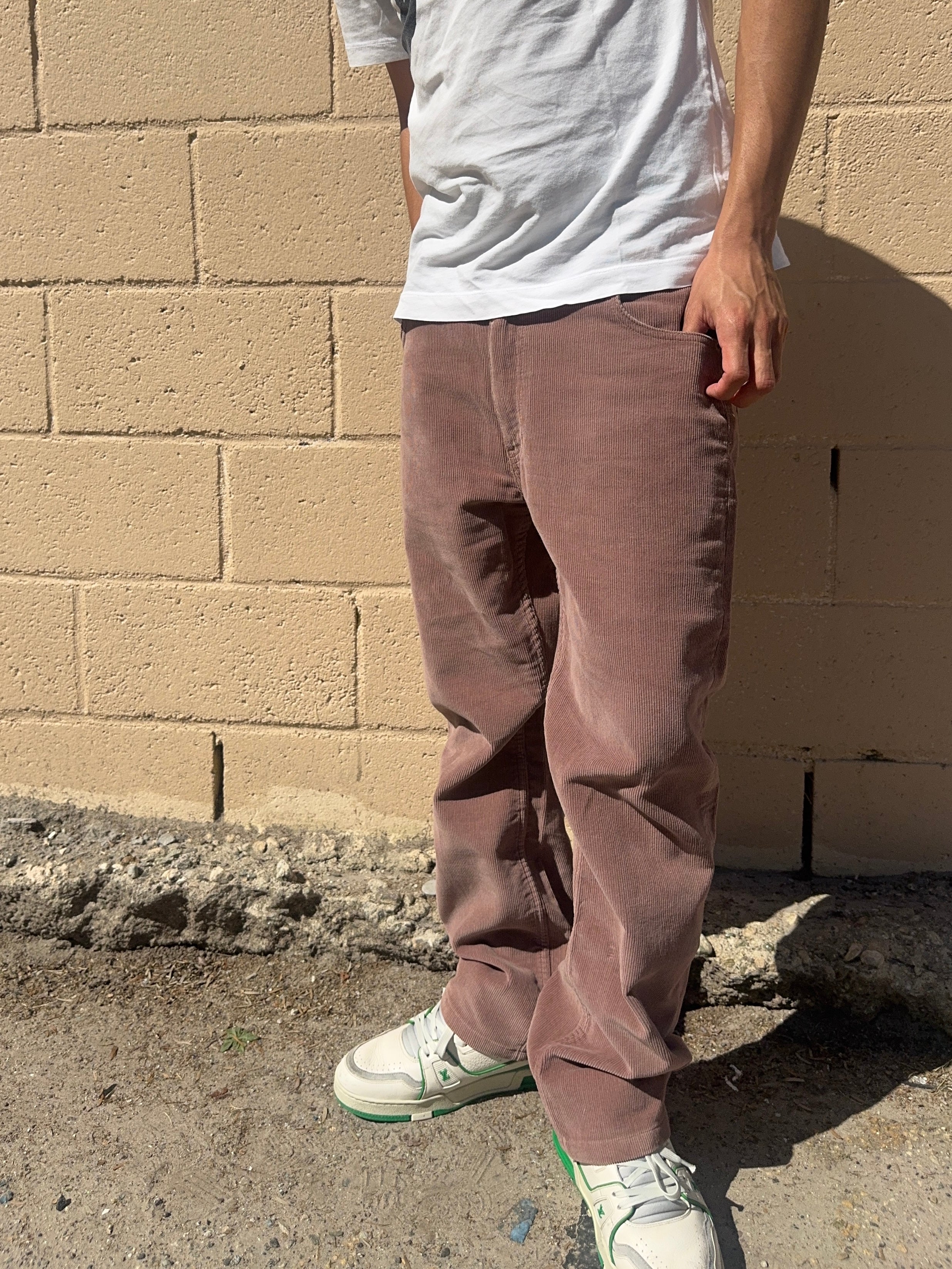 2000s Gucci Tom Ford Brown Straight-Leg Corduroy Pants