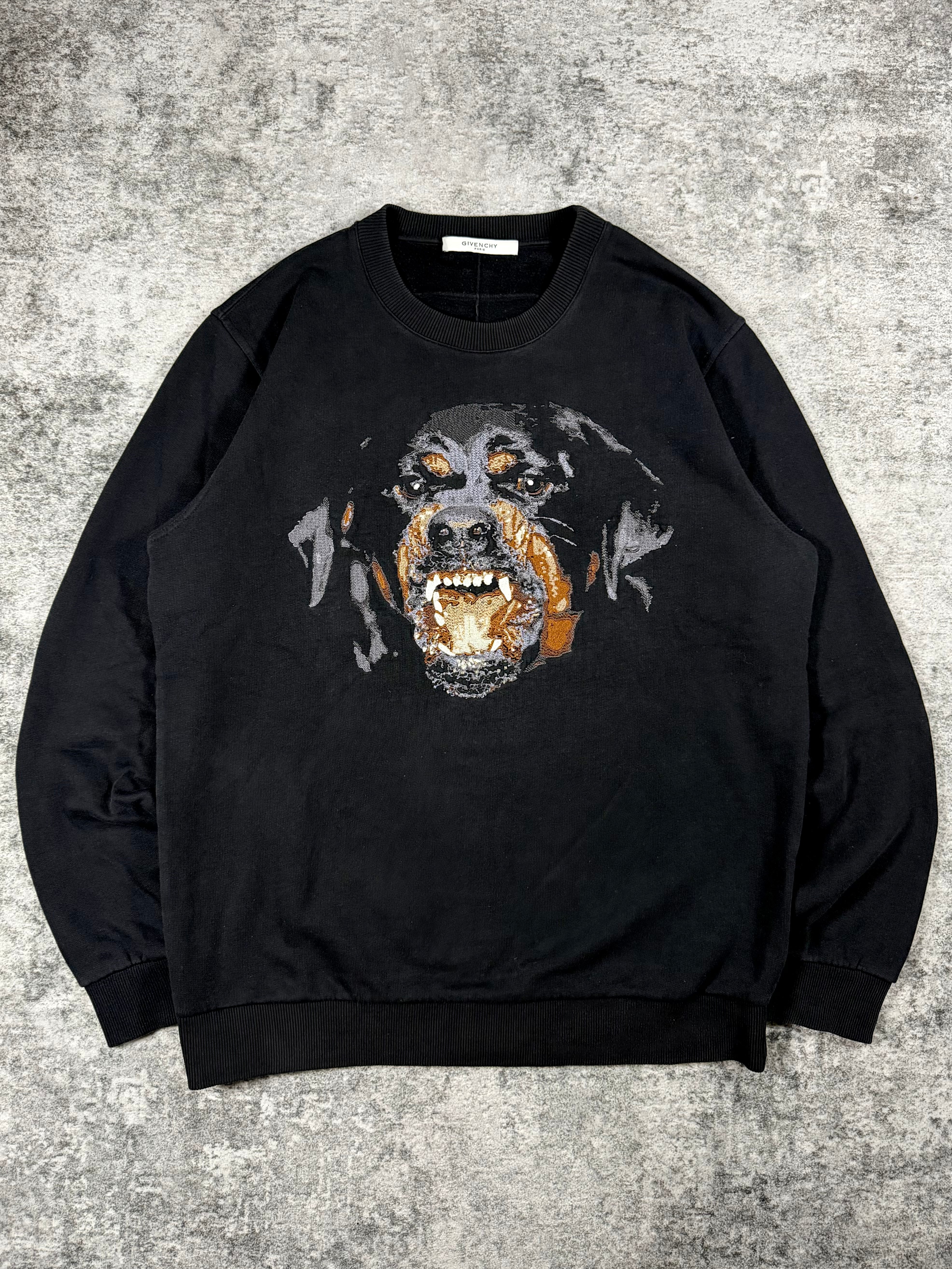 FW15 Givenchy Ricardo Tisci ‘Rottweiler’ Black Crewneck