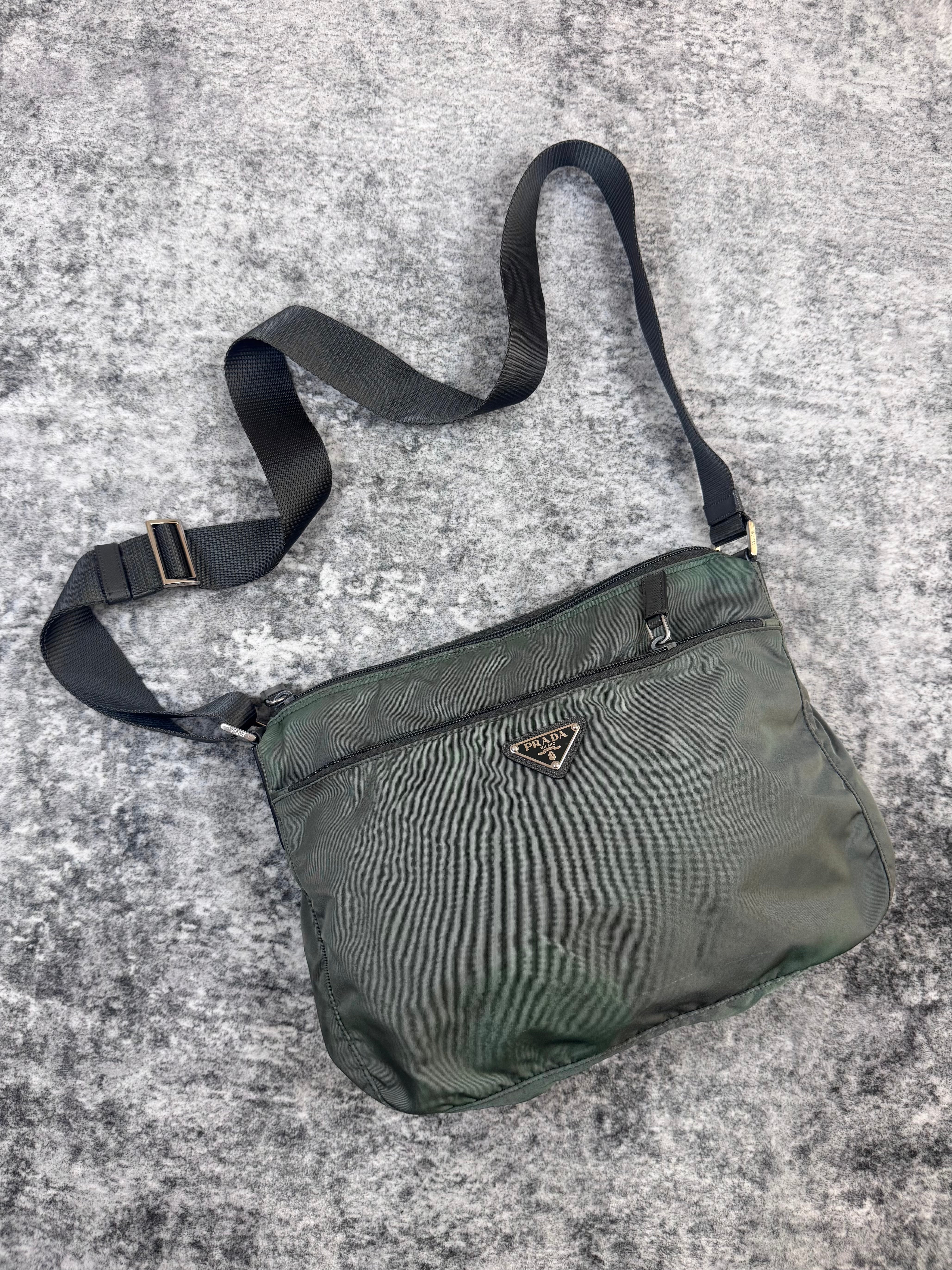 Prada Milano ‘Sage Green’ Nylon Crossbody Bag