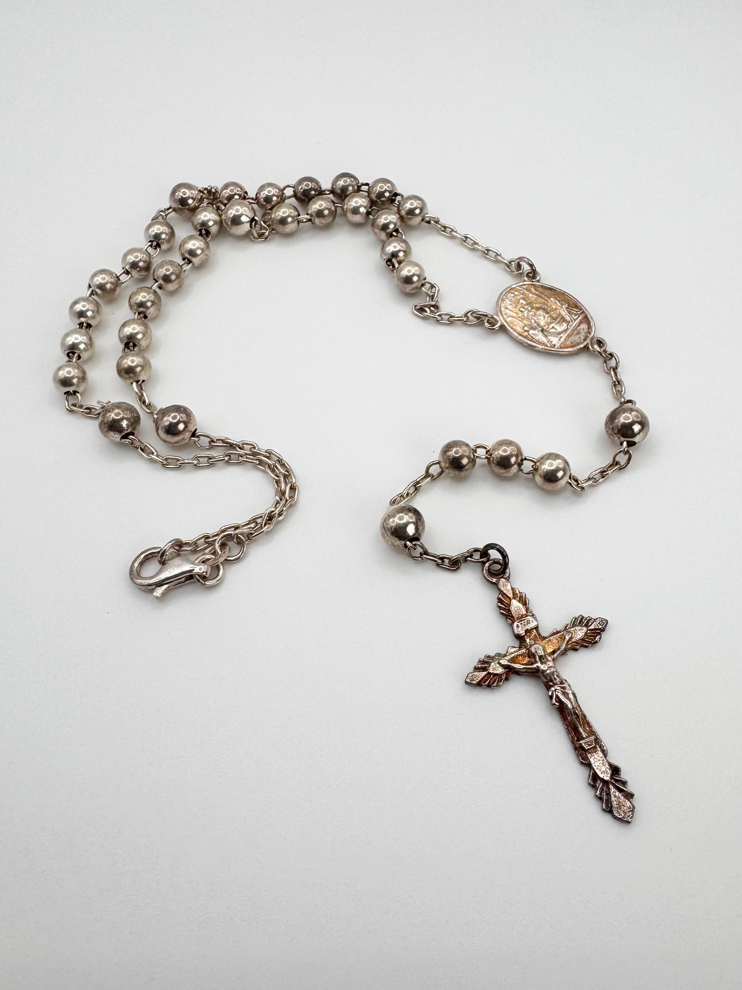 2000s Dolce & Gabbana Bronze (Aged) ‘Medallion’ Rosary Necklace