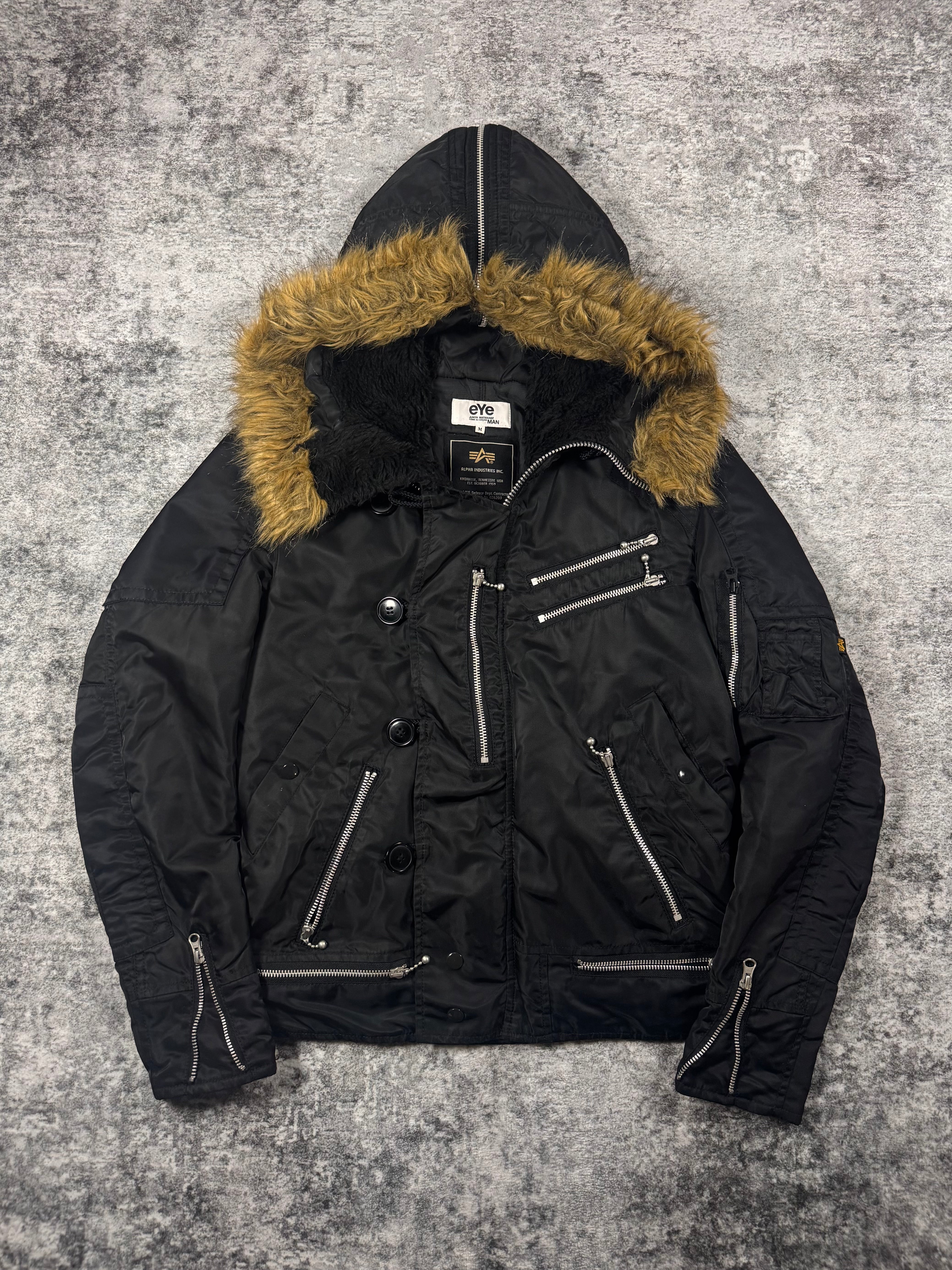 FW08 Junya Watanabe MAN x Alpha Industries Multi-Zip Nylon Flight Jacket