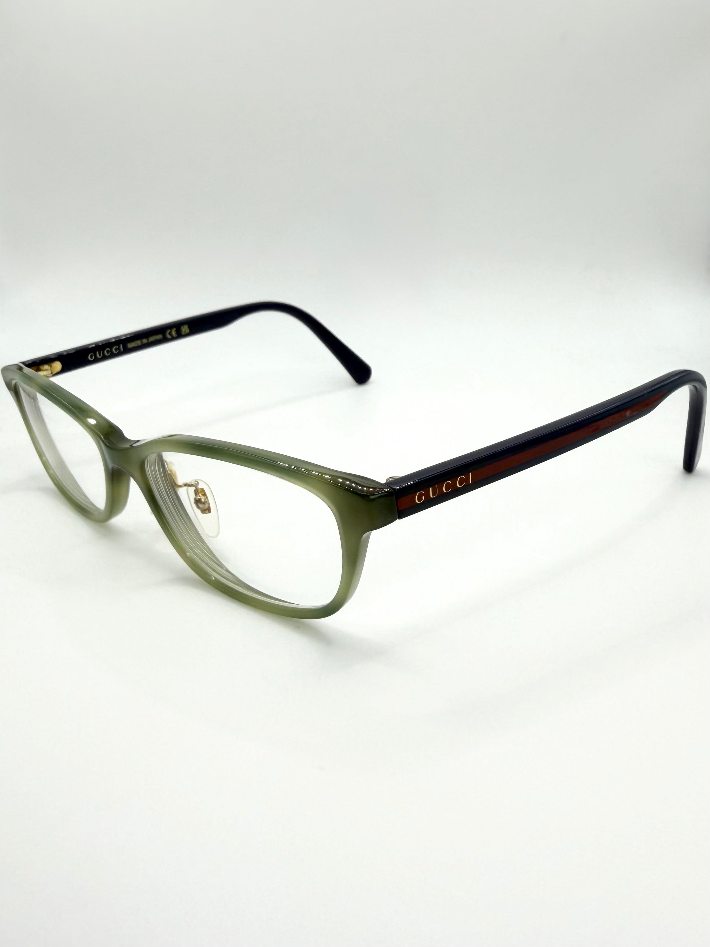 Gucci ‘GG0931OJ’ Sherry Web Olive Green Japan Glass Frames