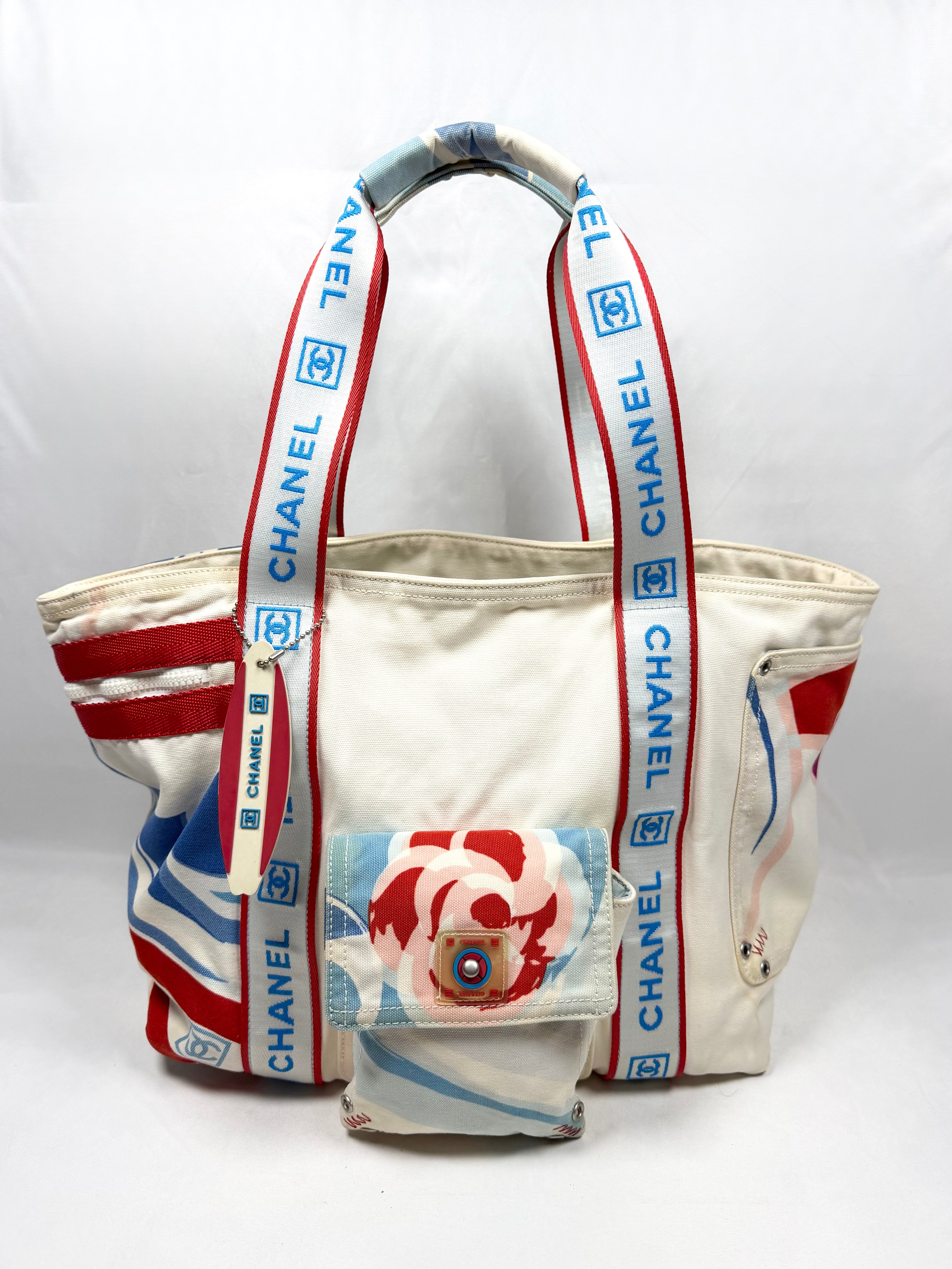 2002 Chanel Sport Surf Line ‘High Summer’ CC Camellia Tote Bag