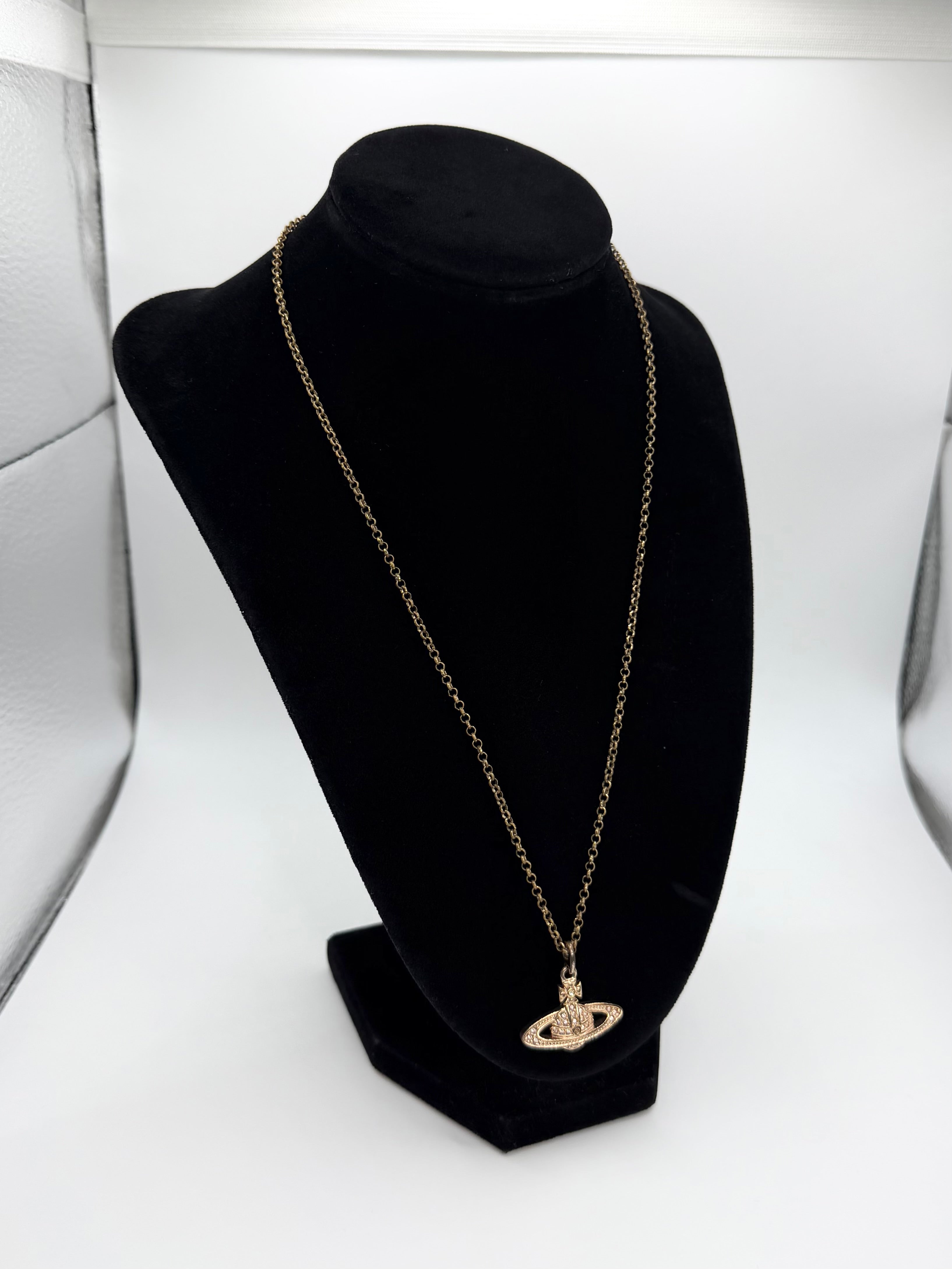 Vivienne Westwood ‘Mini Bas Relief’ Rose Gold Orb Necklace