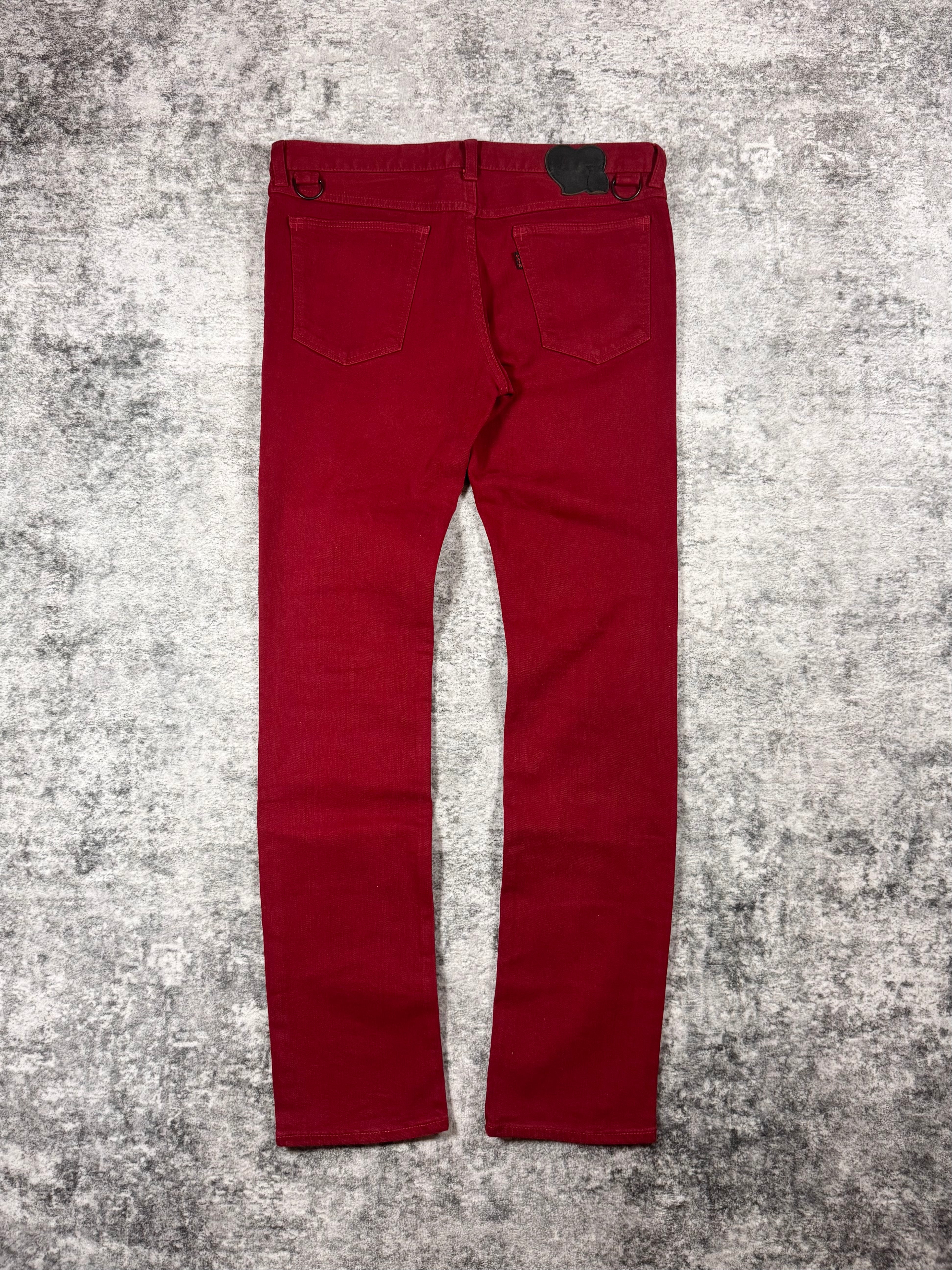 SS05 Number (N)ine “Nightcrawler” Runway Red Pain Denim