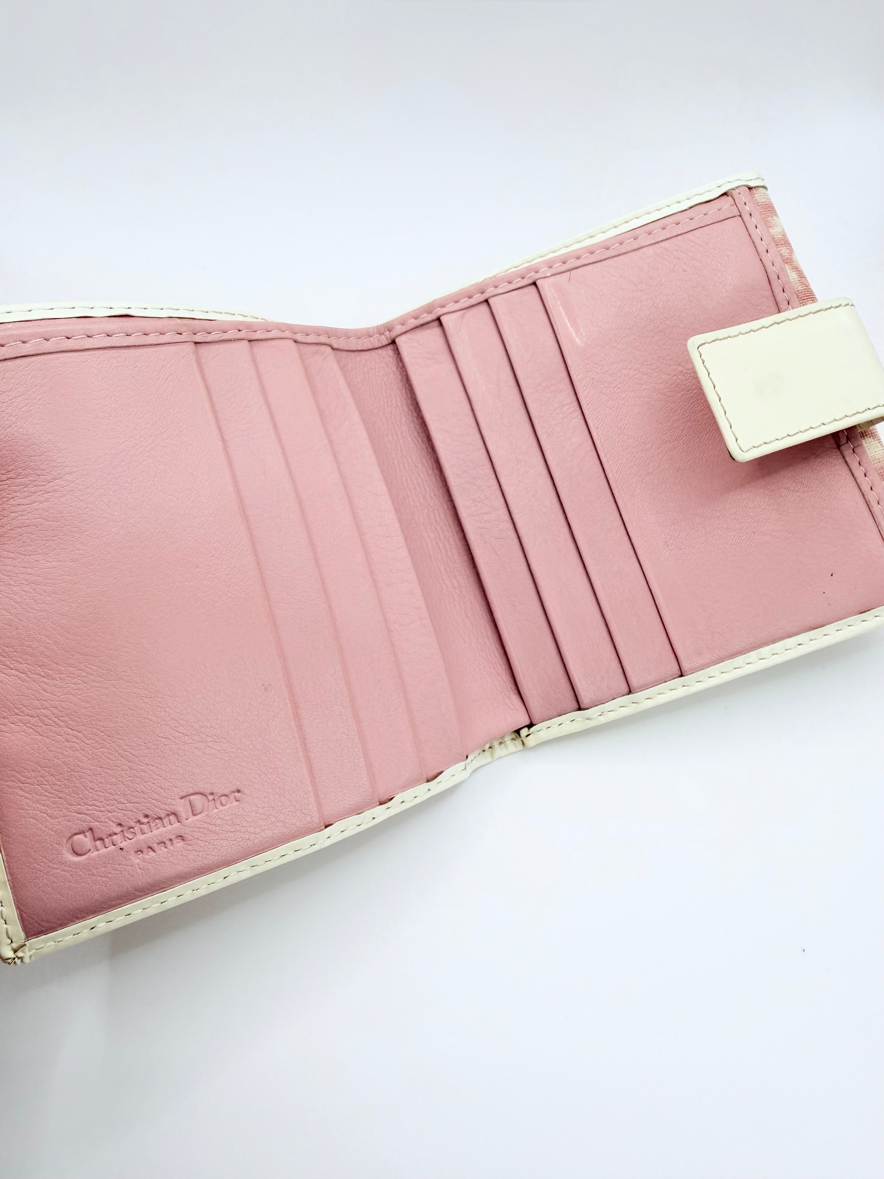 2000s Christian Dior ‘Trotter’ #1 Pink Monogram Canvas Wallet