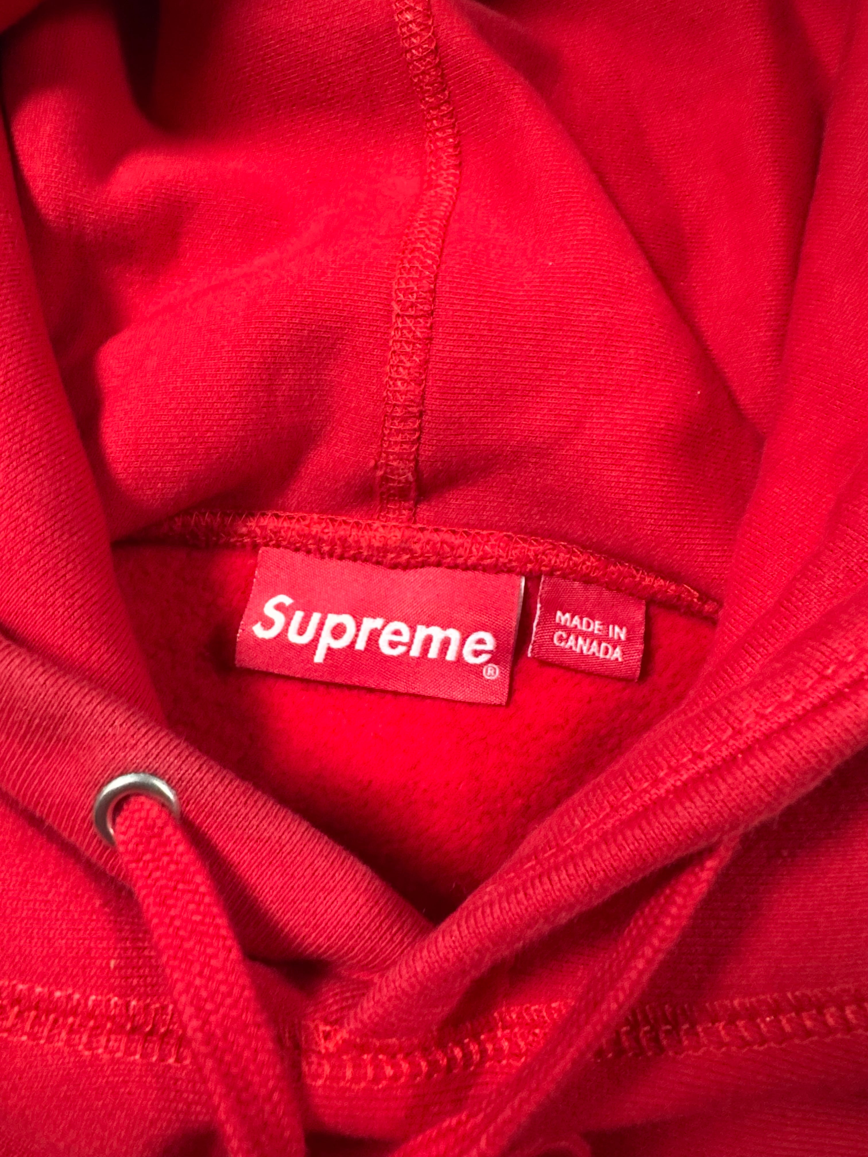 FW20 Supreme Red ‘Cross Box Logo’ Hoodie