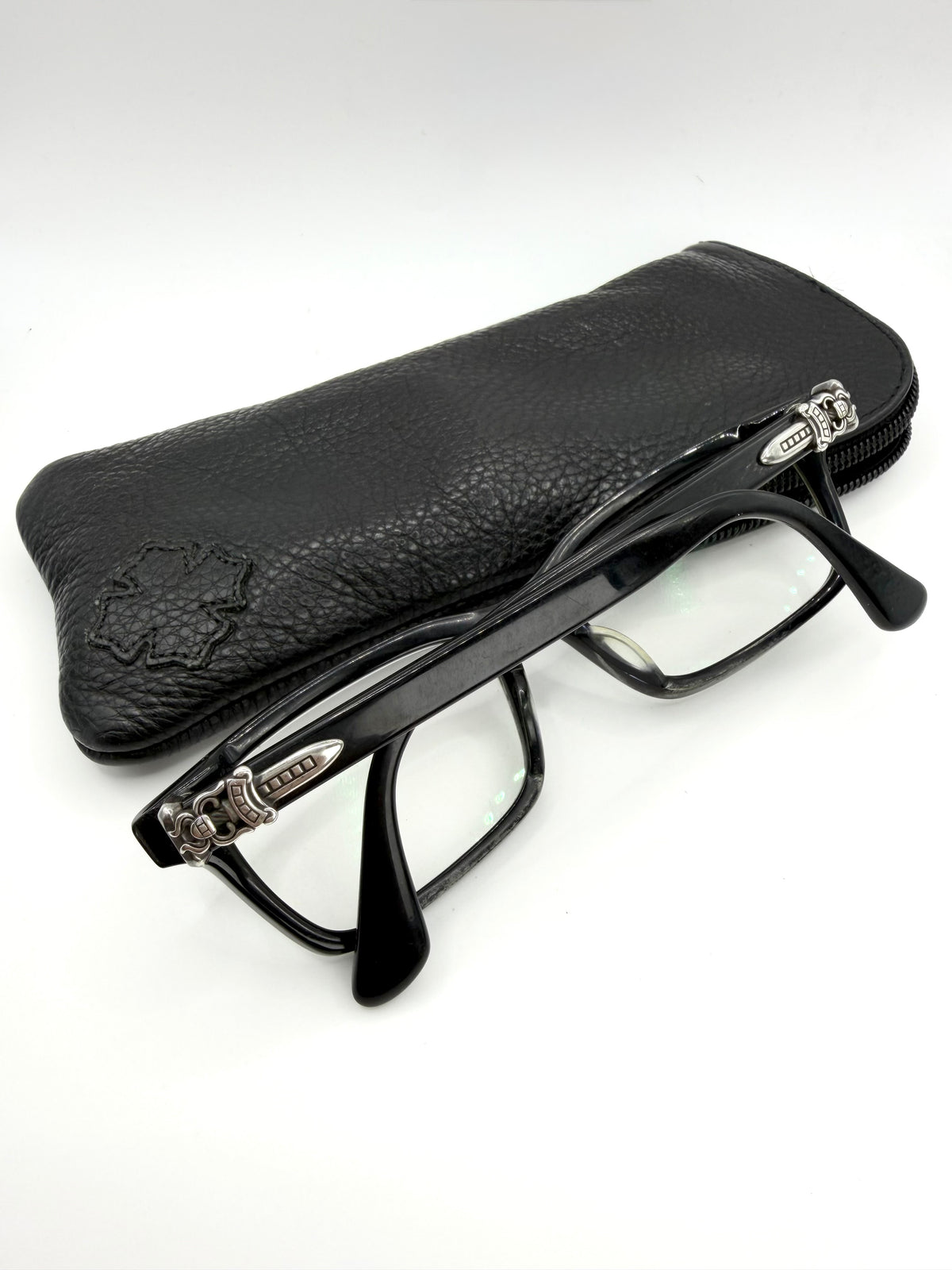 Chrome Hearts ‘Rumpleforeskin-A’ Dagger Black Acetate Glass Frames
