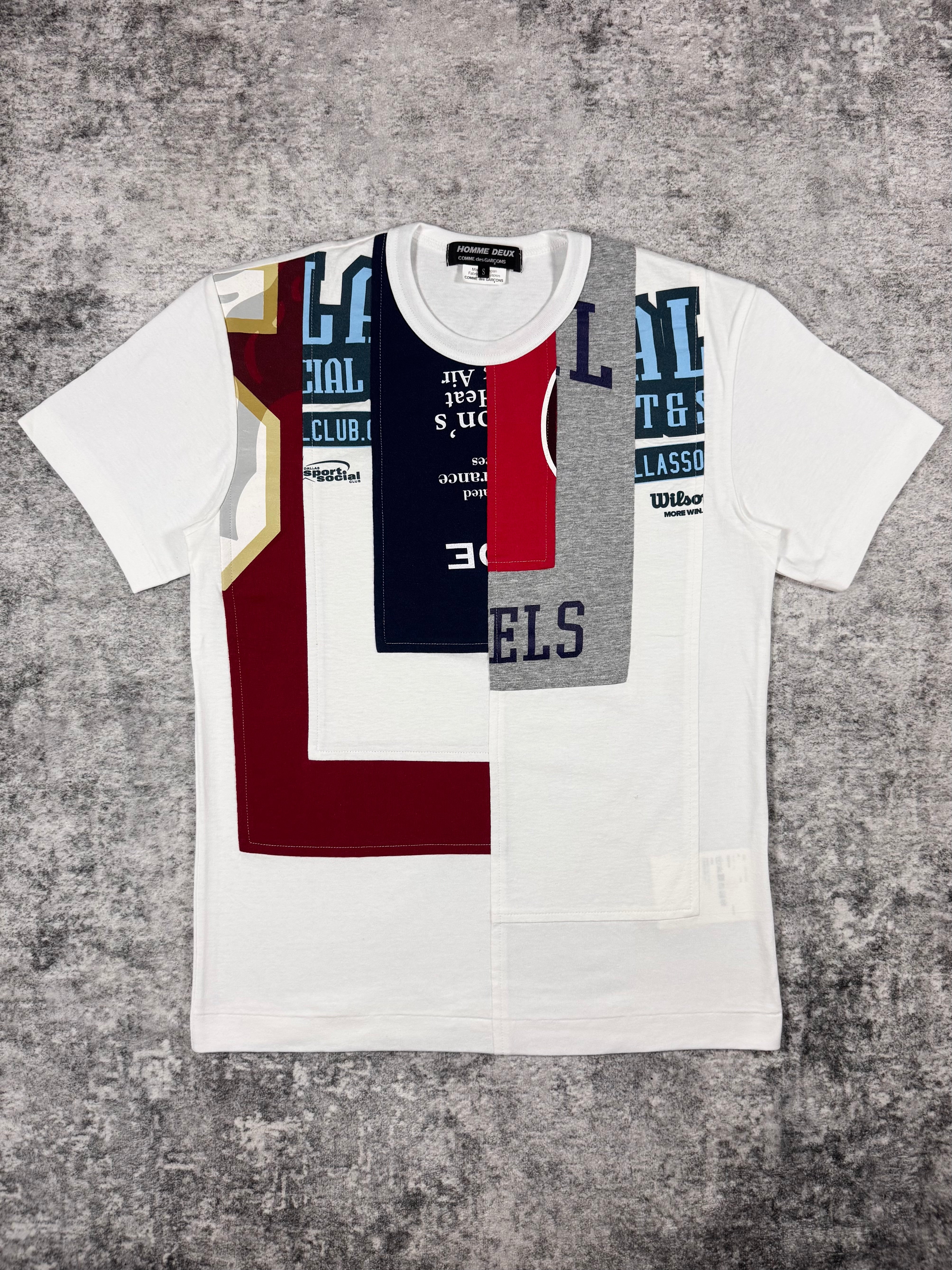 Comme Des Garçons Homme Deux SS20 Patchwork Panel T shirt